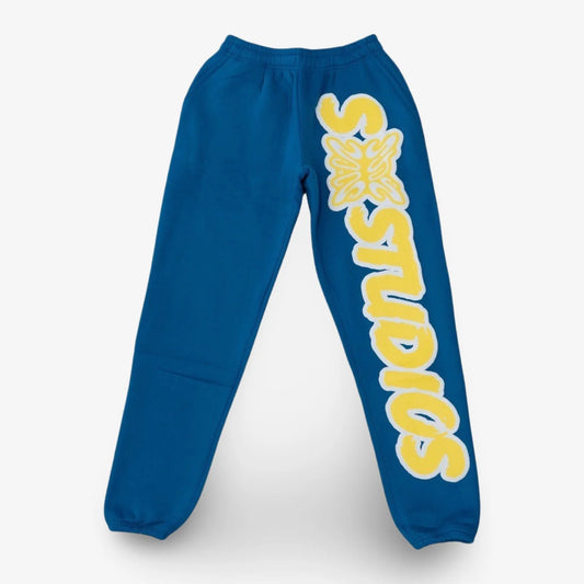 SB Studios Sweats Blue Yellow (S M L) New