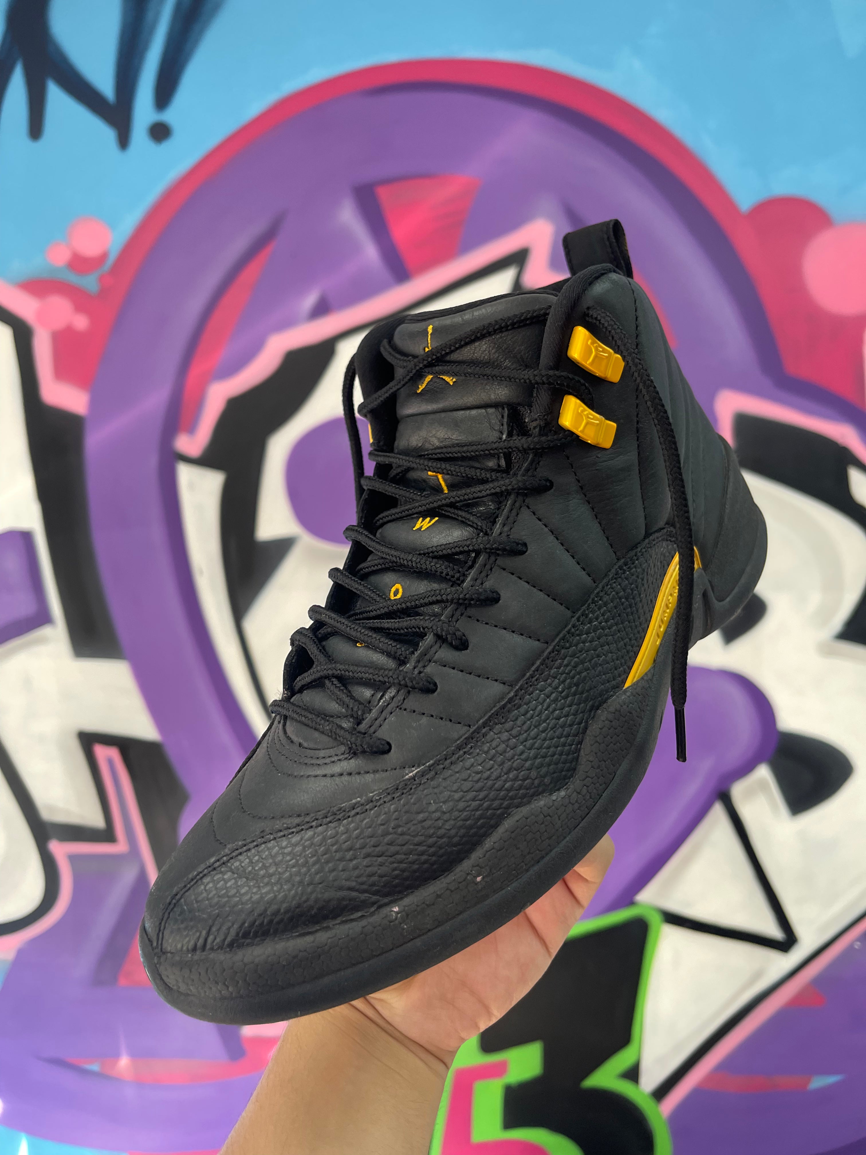 Jordan 12 Black Taxi Sneakers