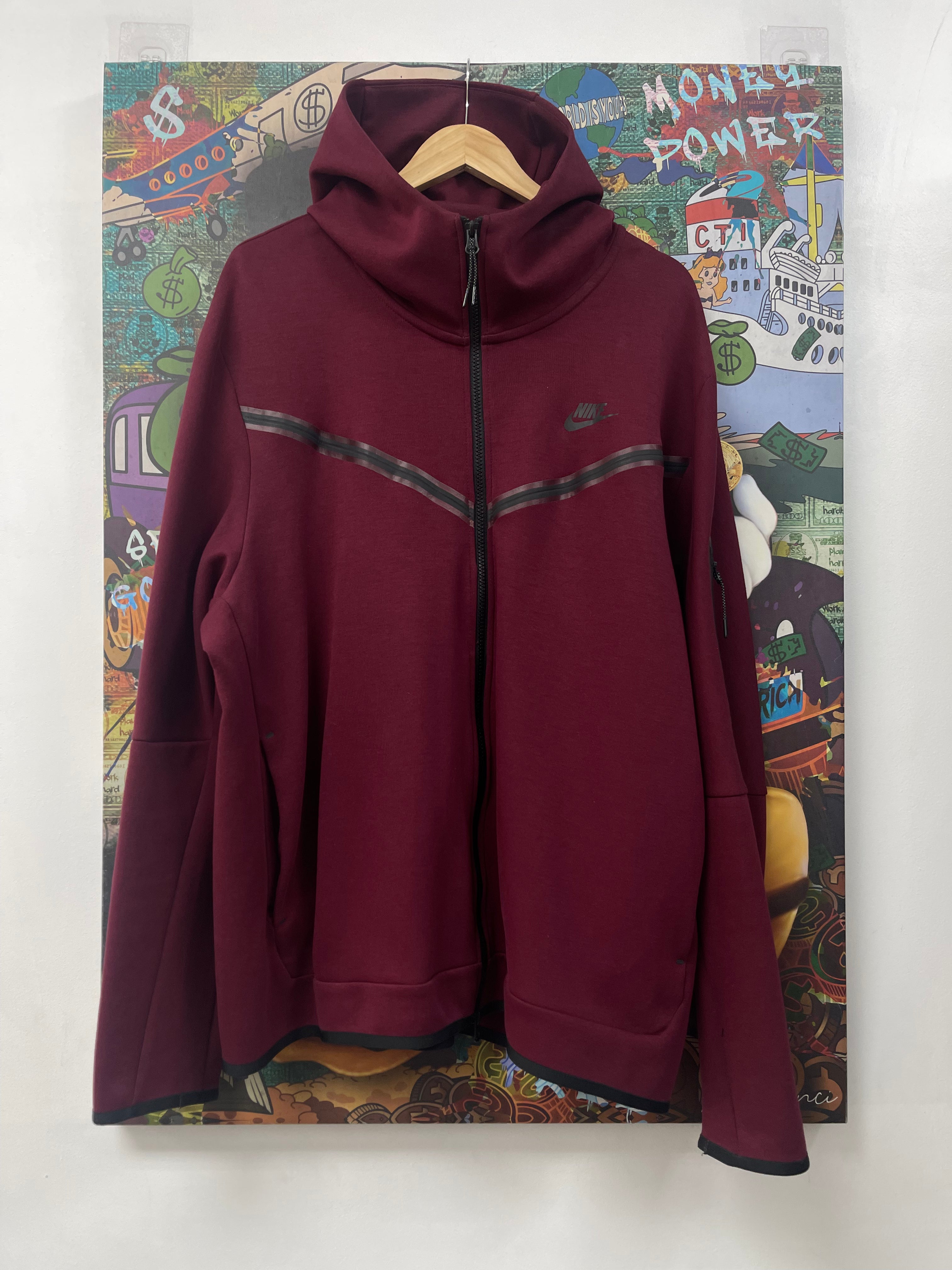 Nike Burgundy Tech Zip Up