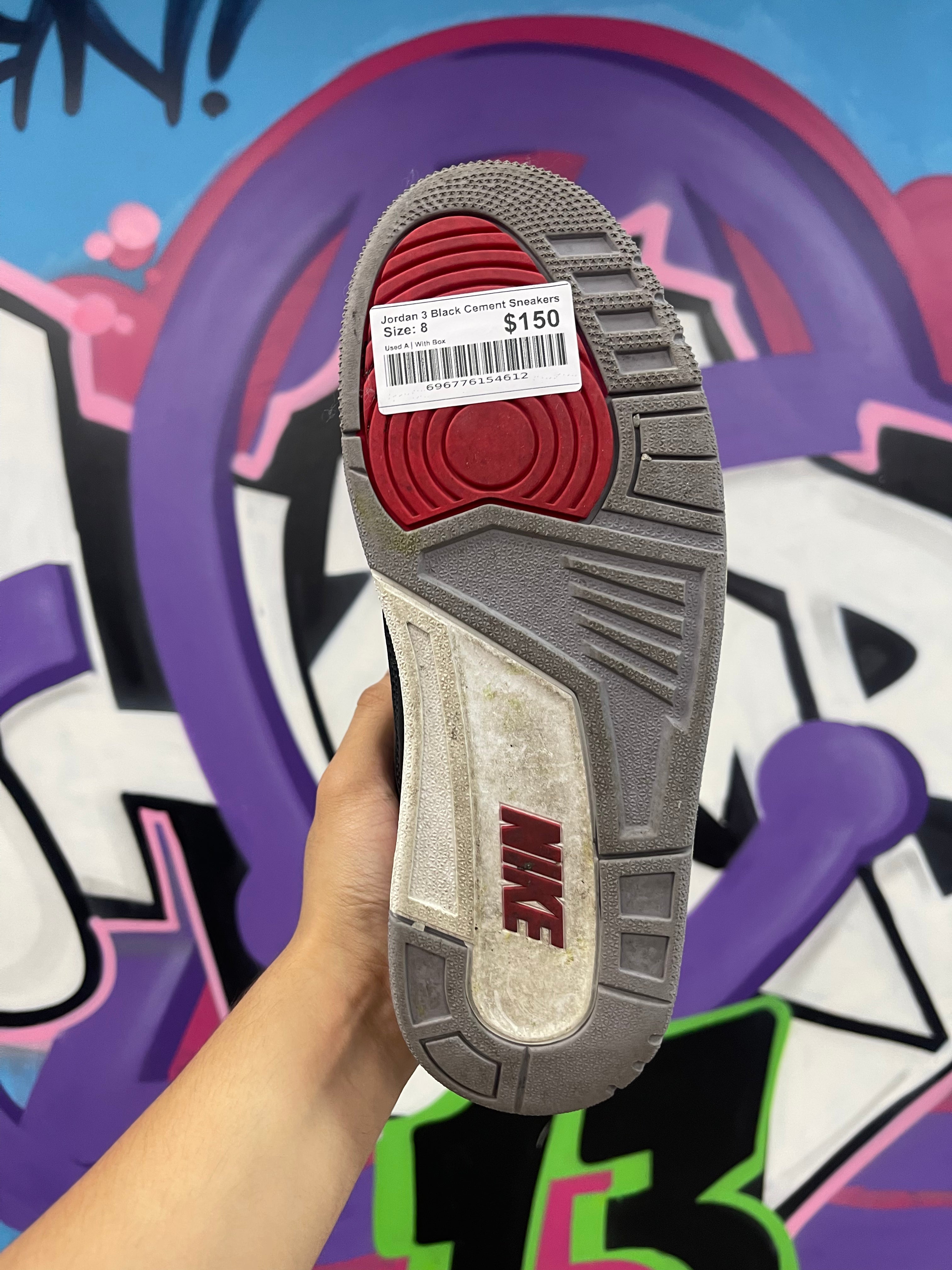 Jordan 3 Black Cement Sneakers