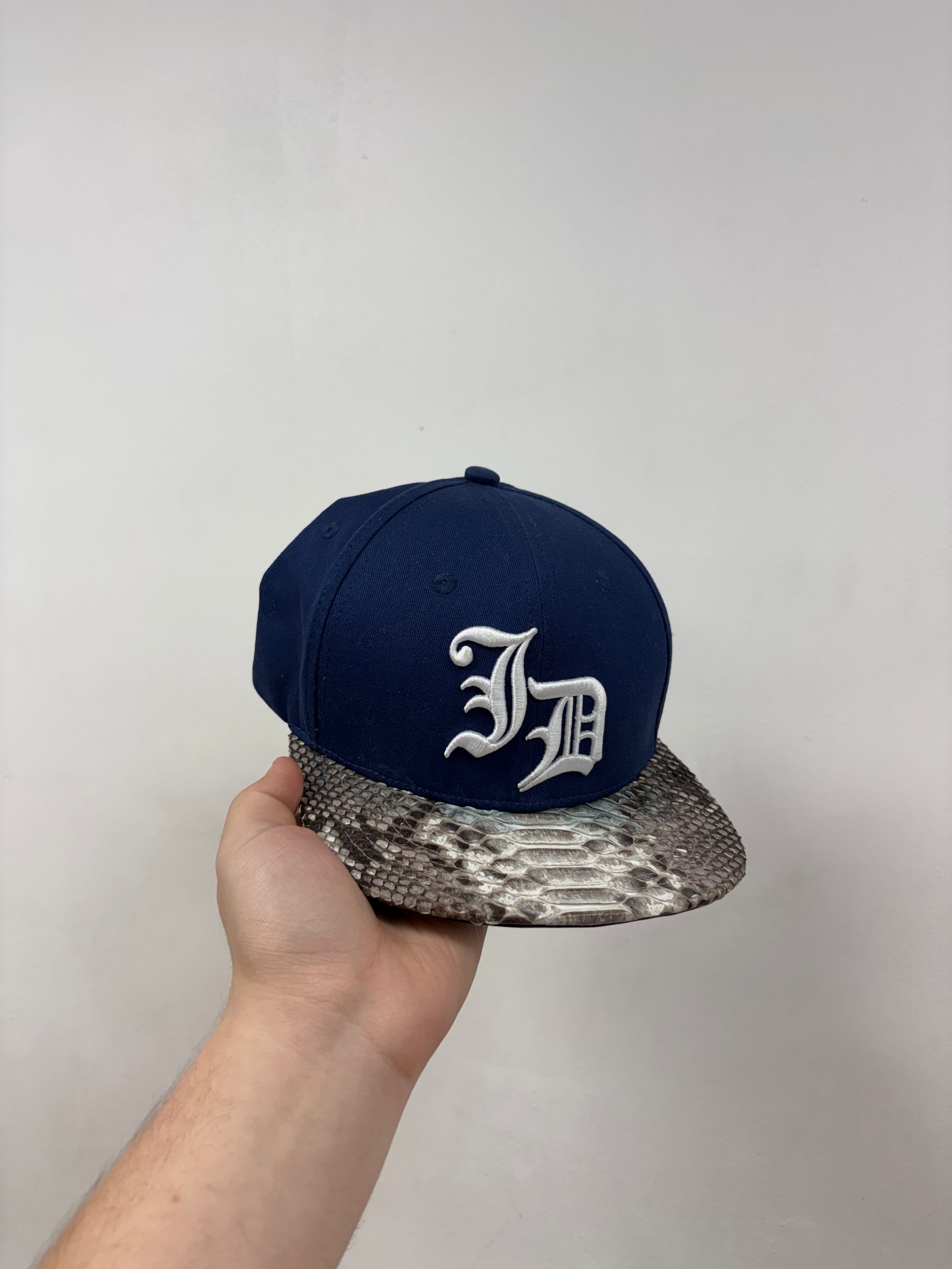 Just Don Navy White Embroidered Hat