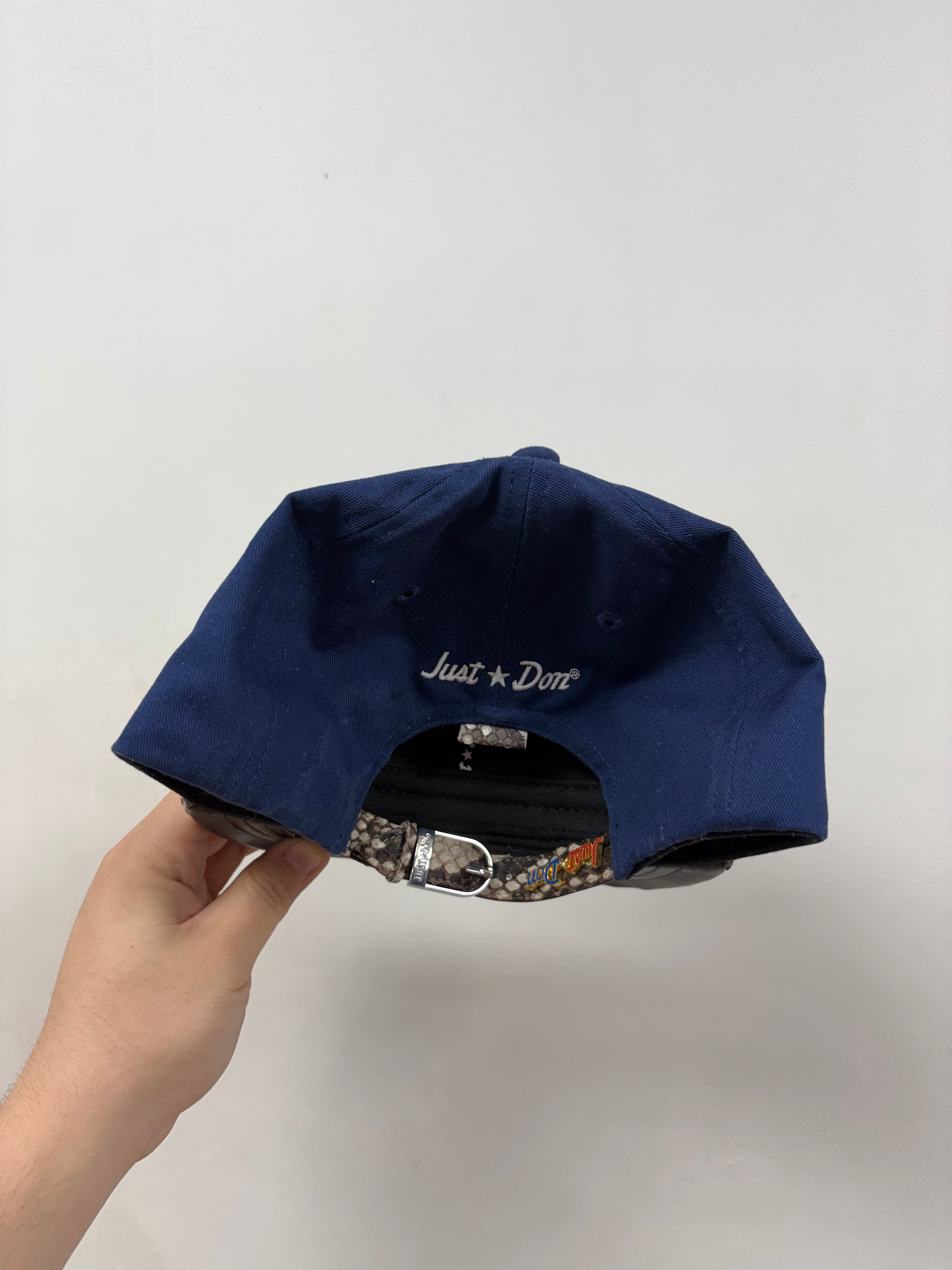 Just Don Navy White Embroidered Hat