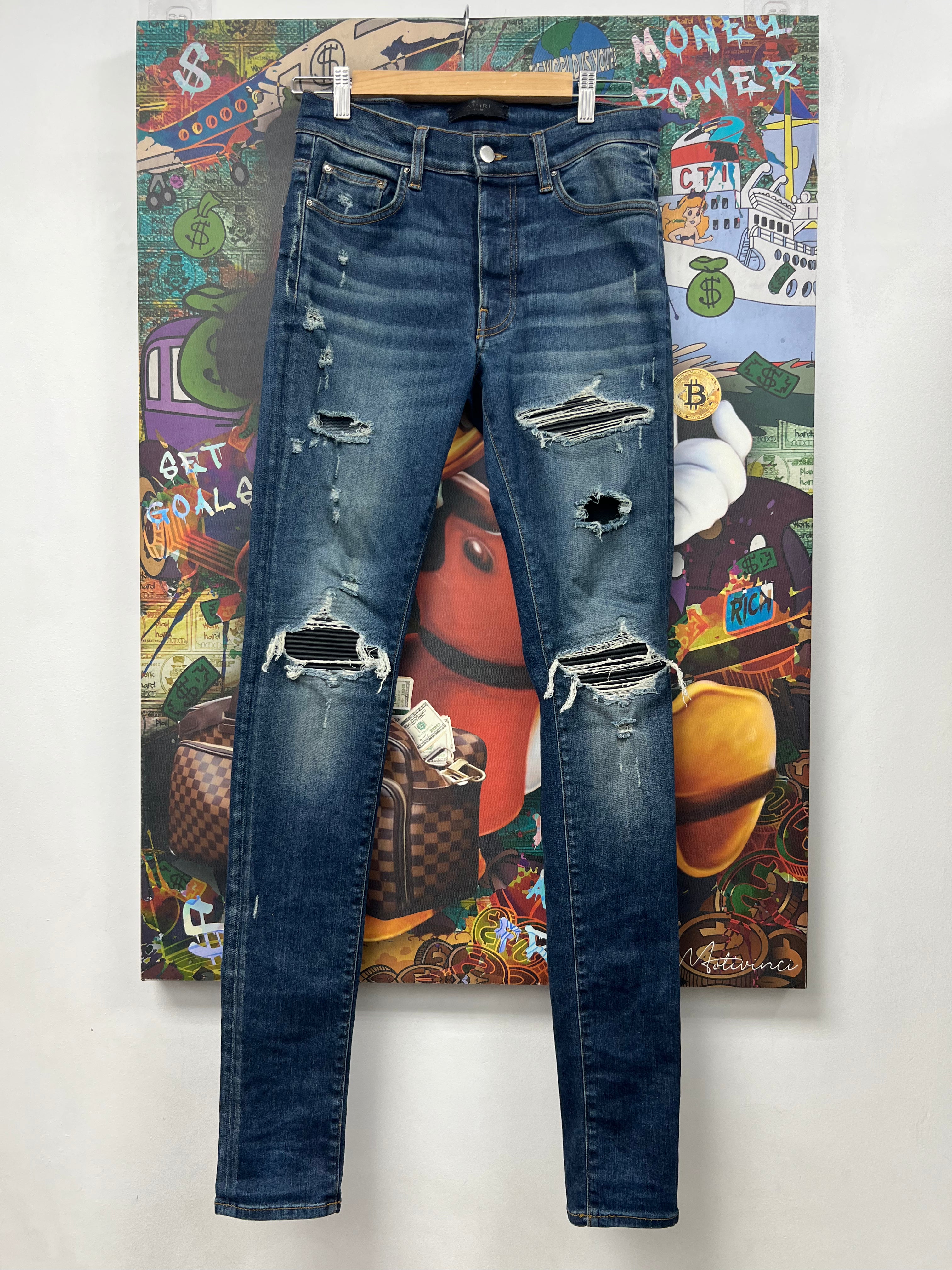 Amiri MX1 Deep Classic Black Patch Jeans
