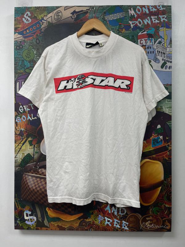 Hellstar White Red Box Logo Tee