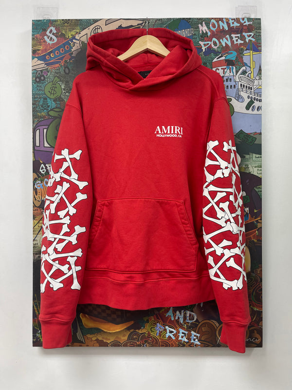 Amiri Red White Bones Hoodie
