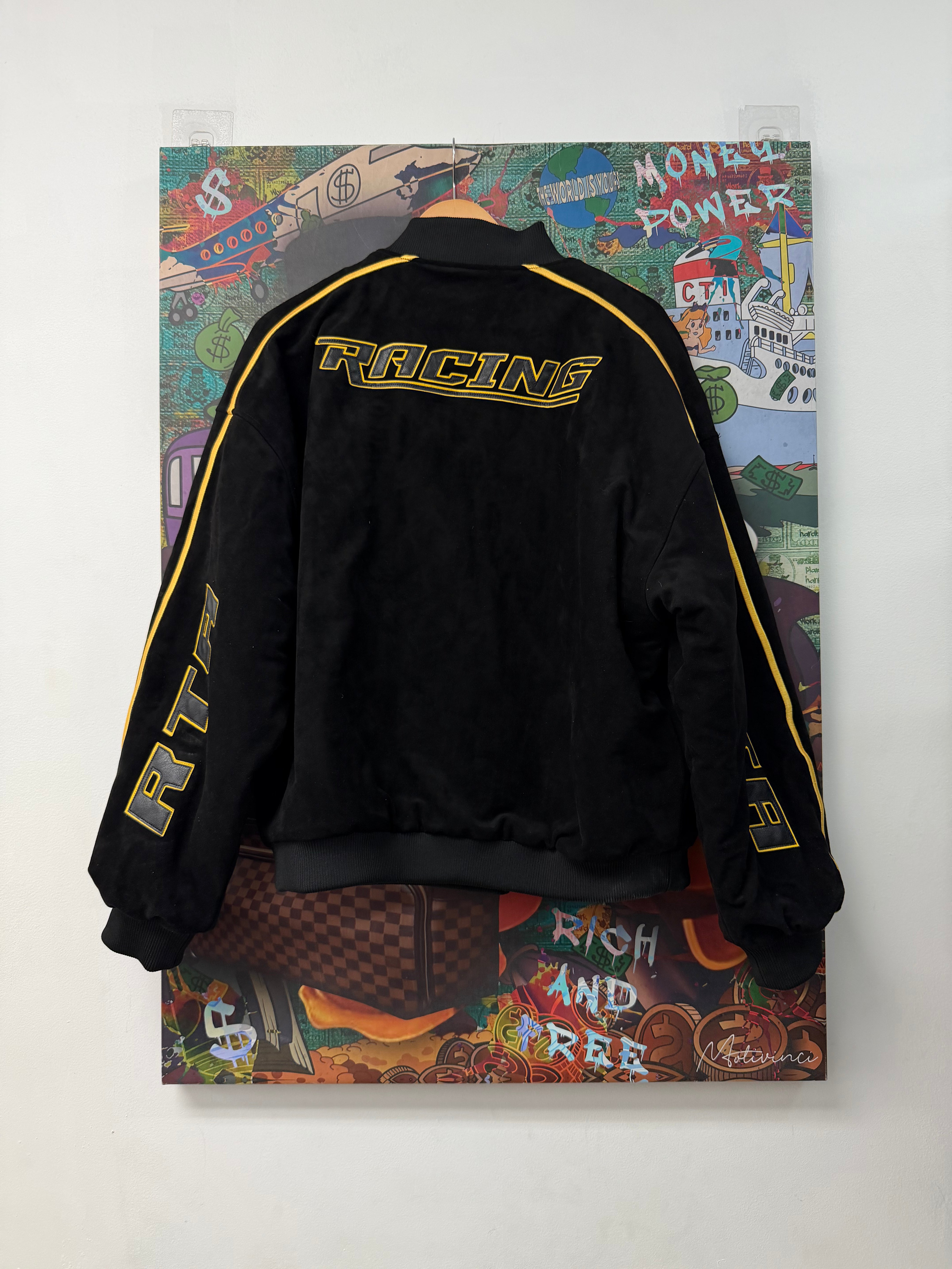 RTA Black Yellow Racing Jacket