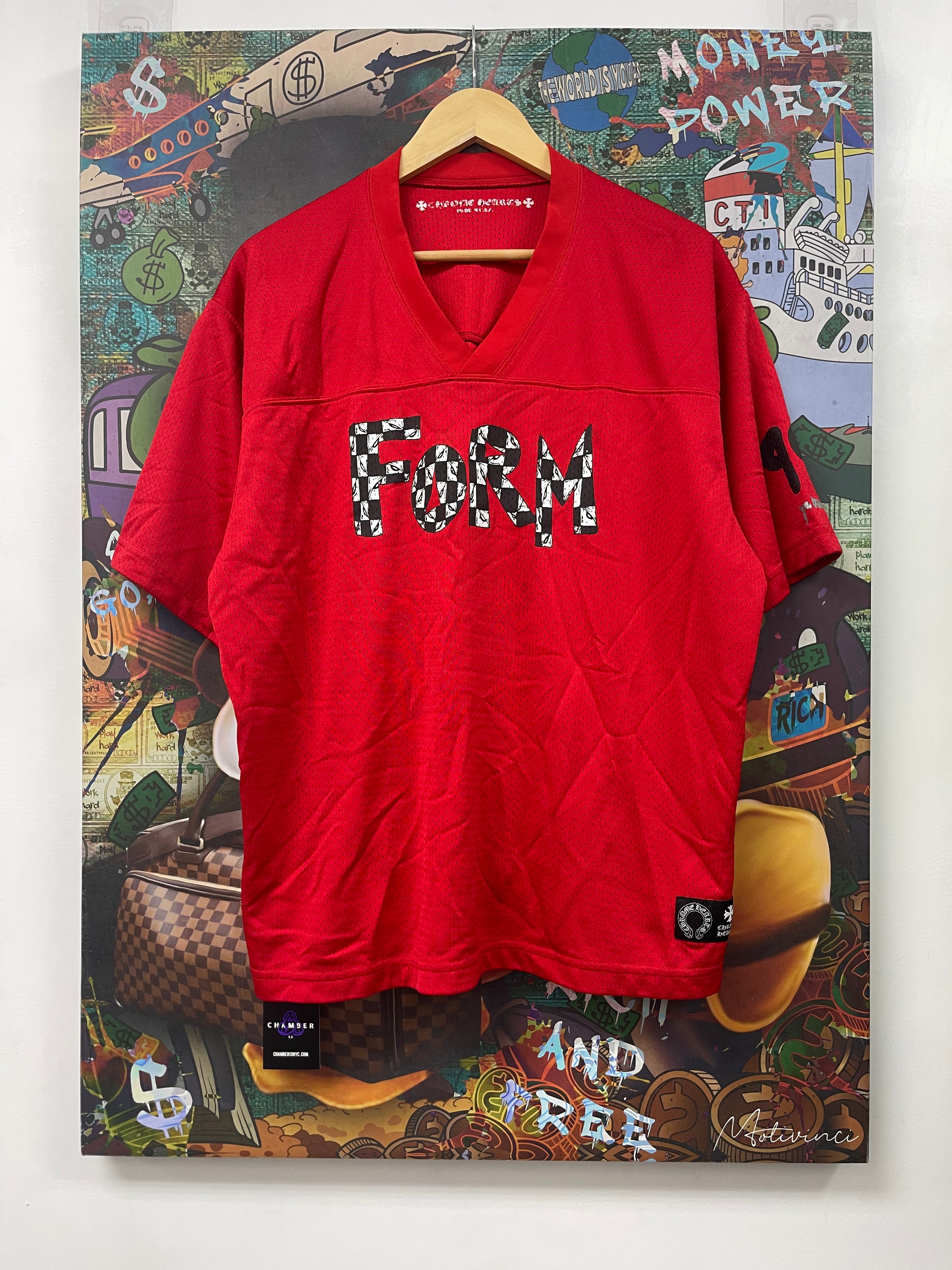 Chrome Hearts Matty Boy 99 Eyes Form Red Short Sleeve Jersey