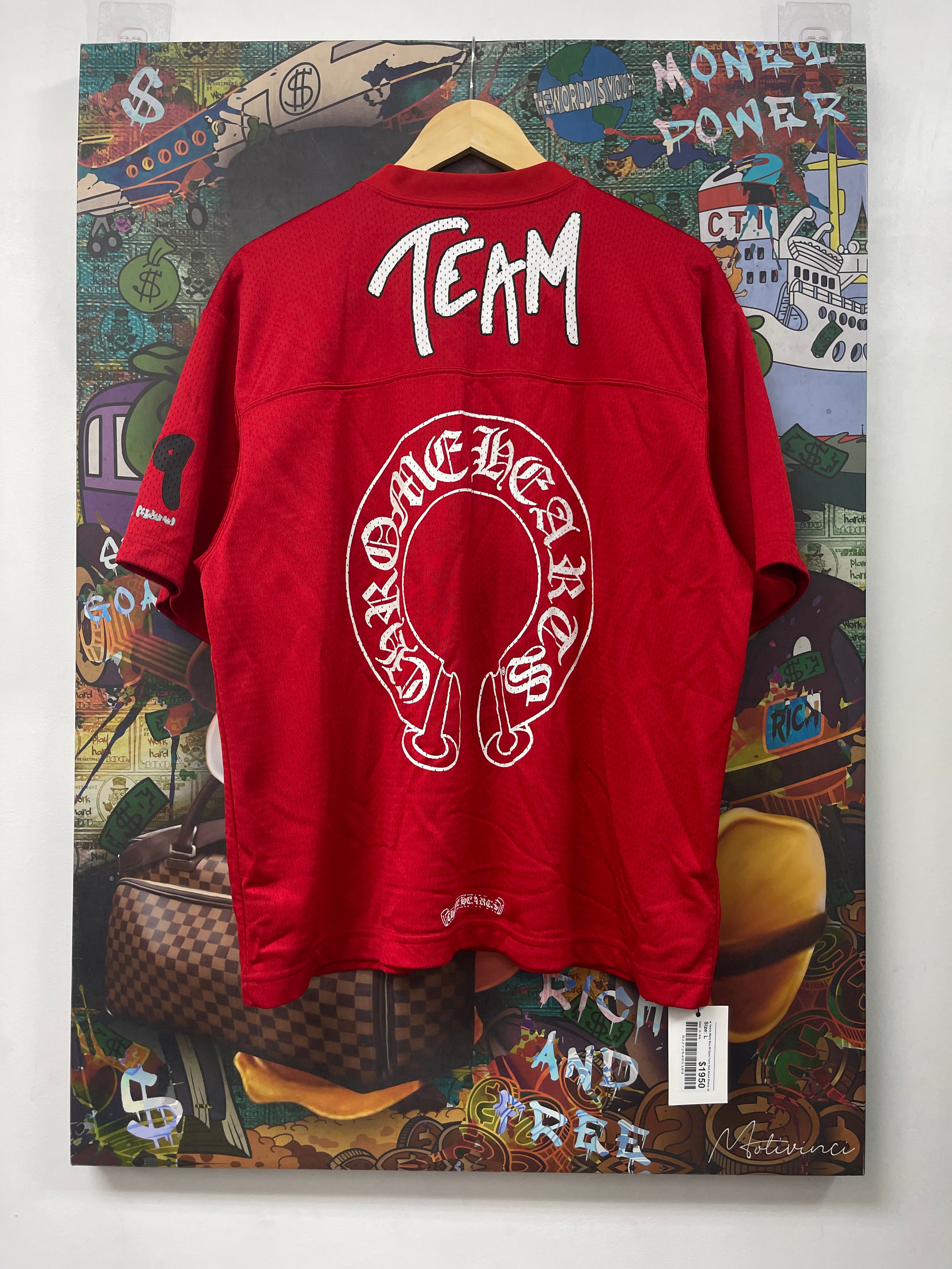 Chrome Hearts Matty Boy 99 Eyes Form Red Short Sleeve Jersey