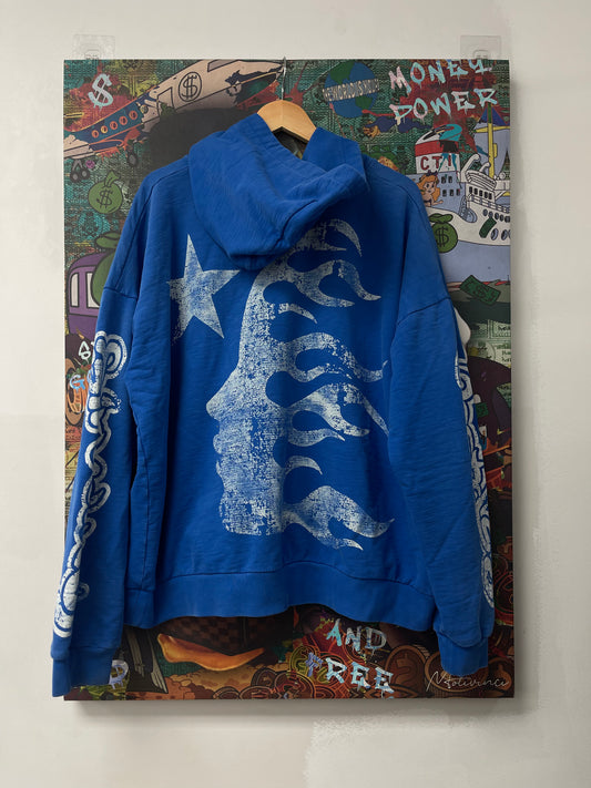 Hellstar Blue Yoga Hoodie Used XL
