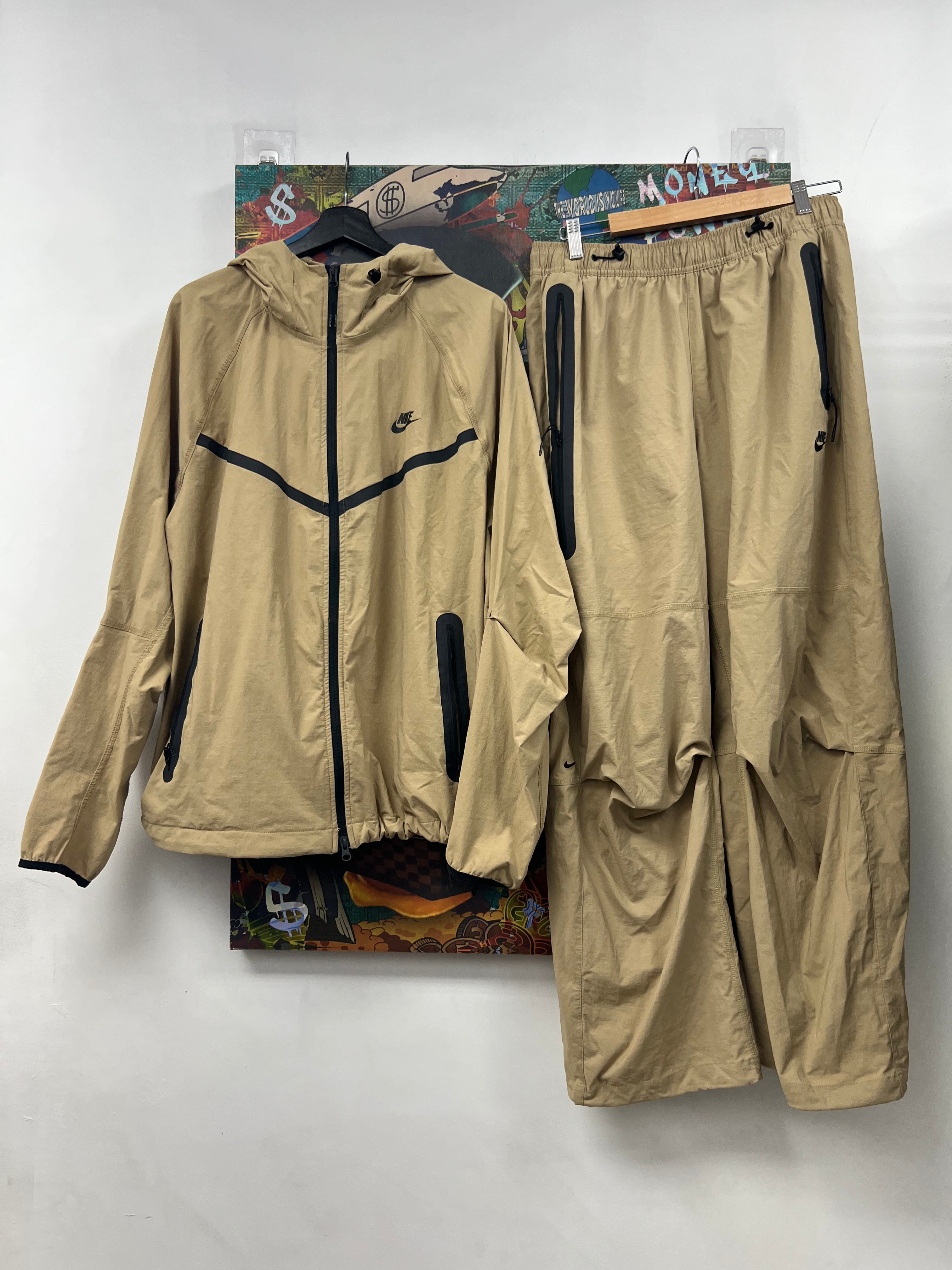 Nike Tan Black Tech Track Suit
