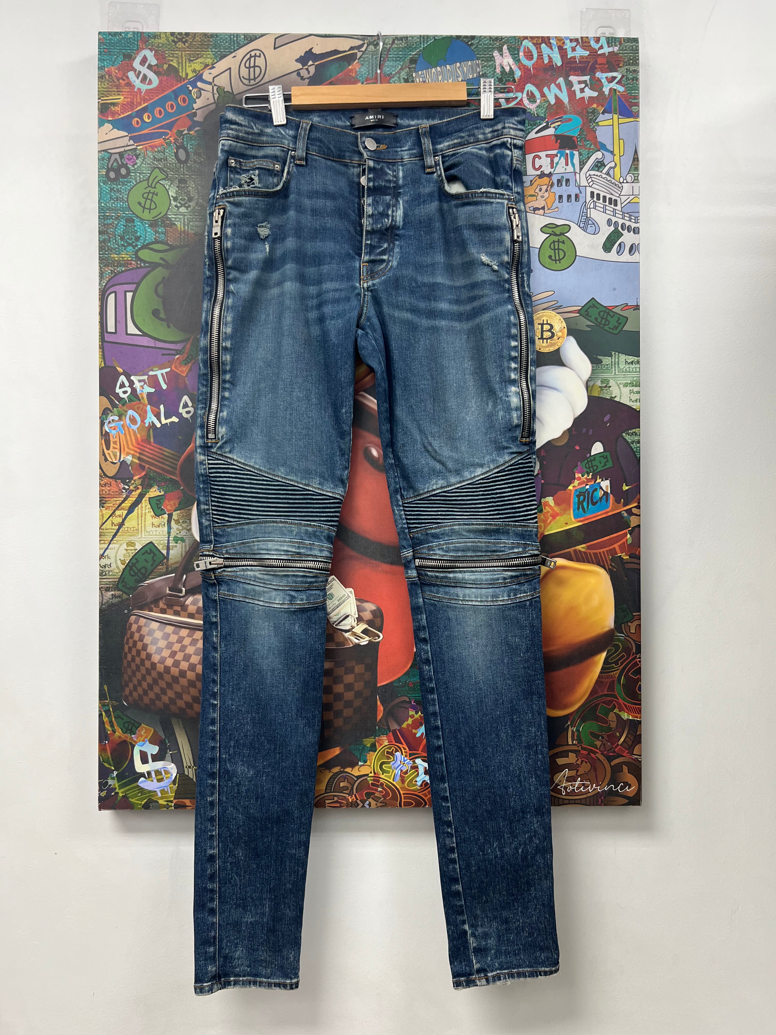 Amiri MX2 Deep Classic Denim Patch Jeans