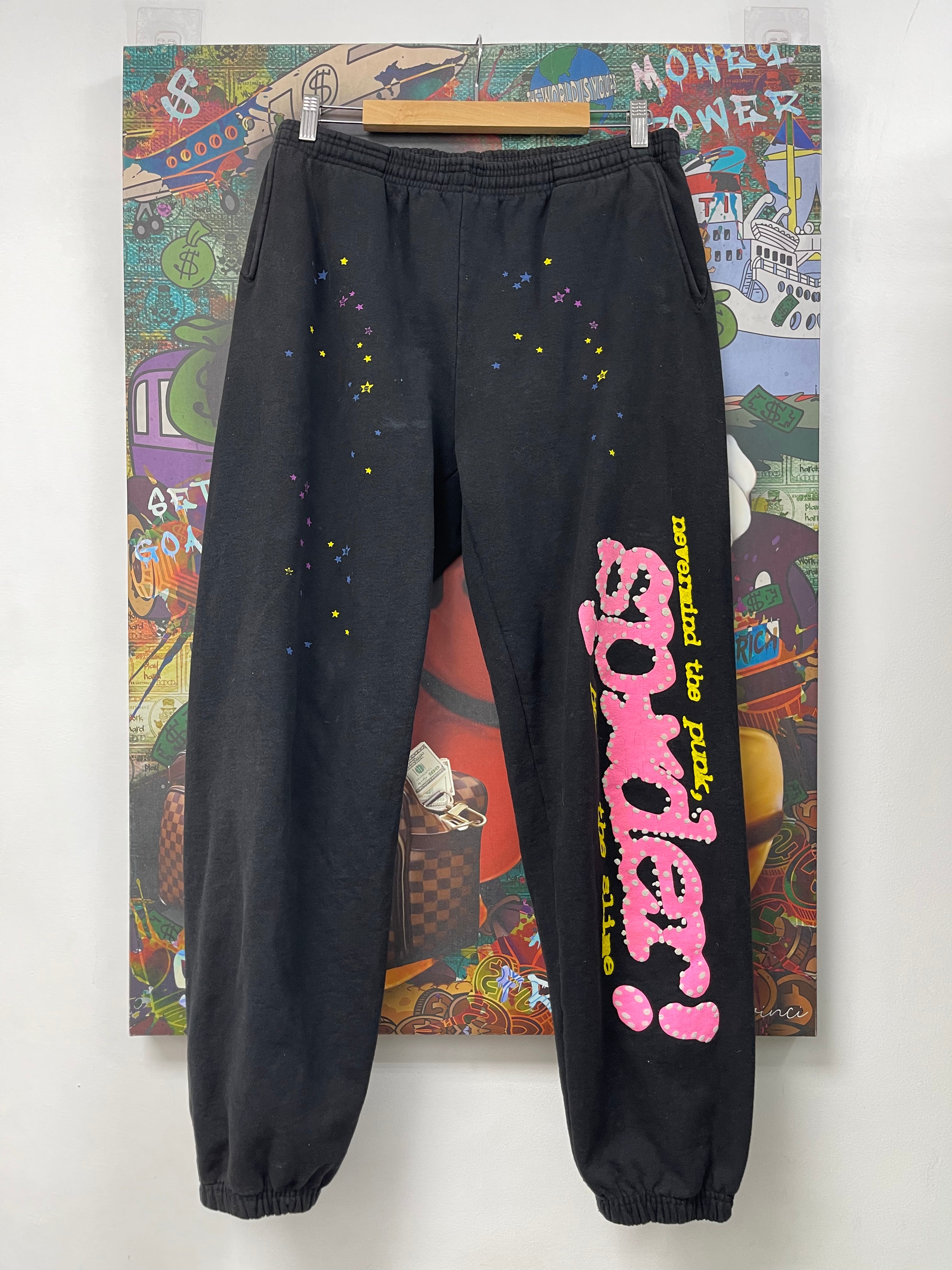 Sp5der Black V2 Sweats