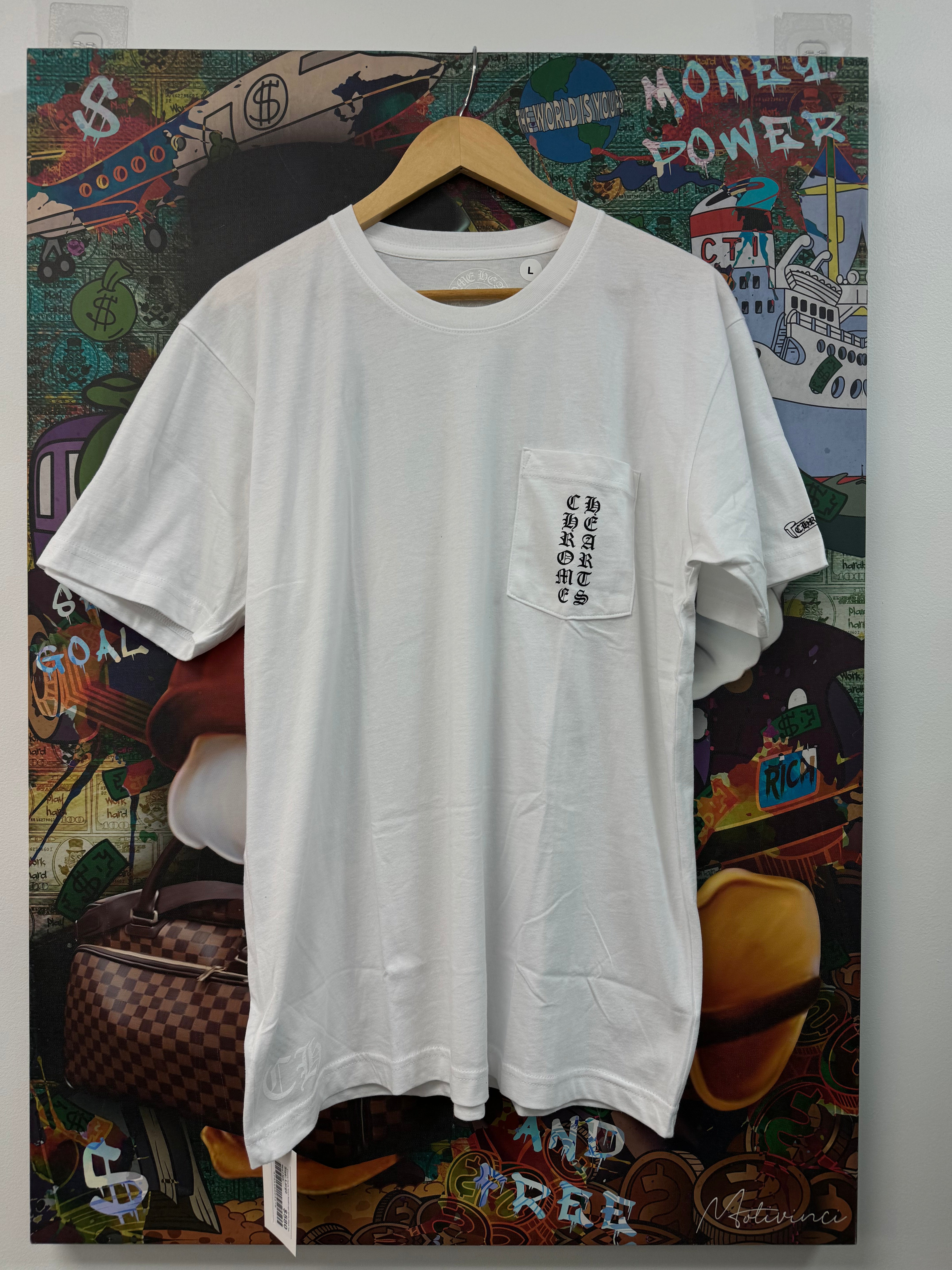 Chrome Hearts Tokyo Scroll Logo White Black Tee