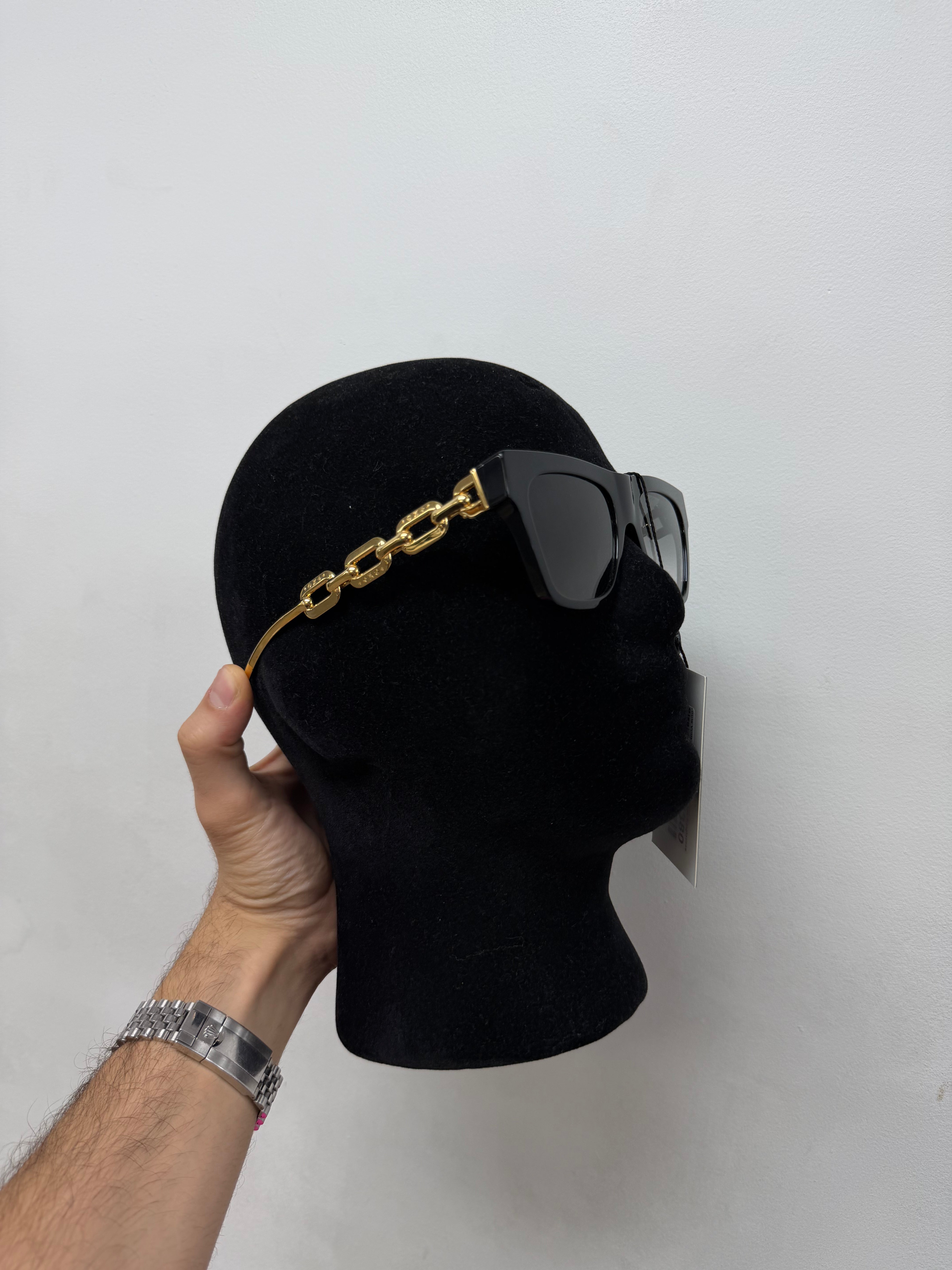 Louis Vuitton Black Chain Link Edge Sunglasses