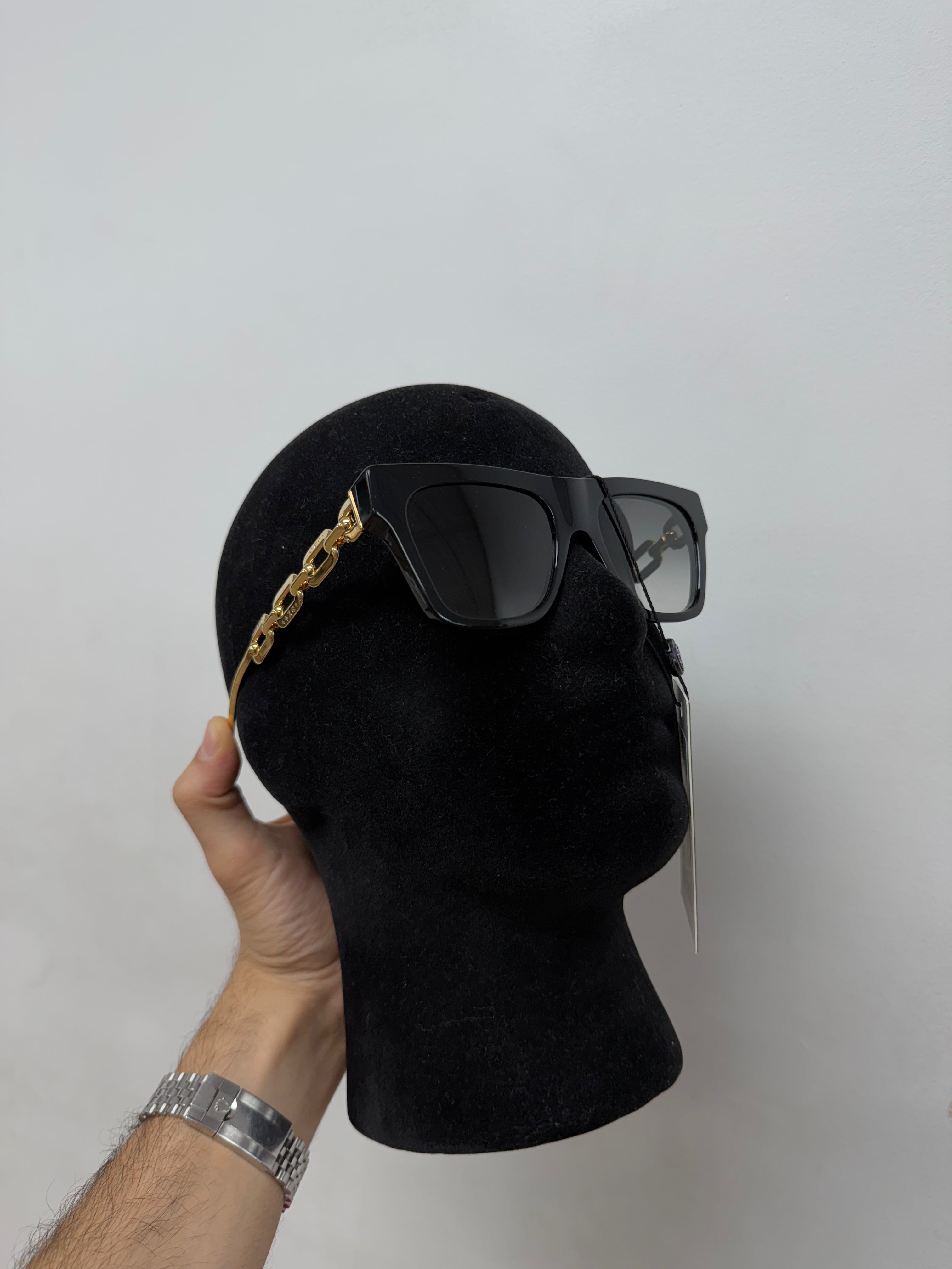 Louis Vuitton Black Chain Link Edge Sunglasses