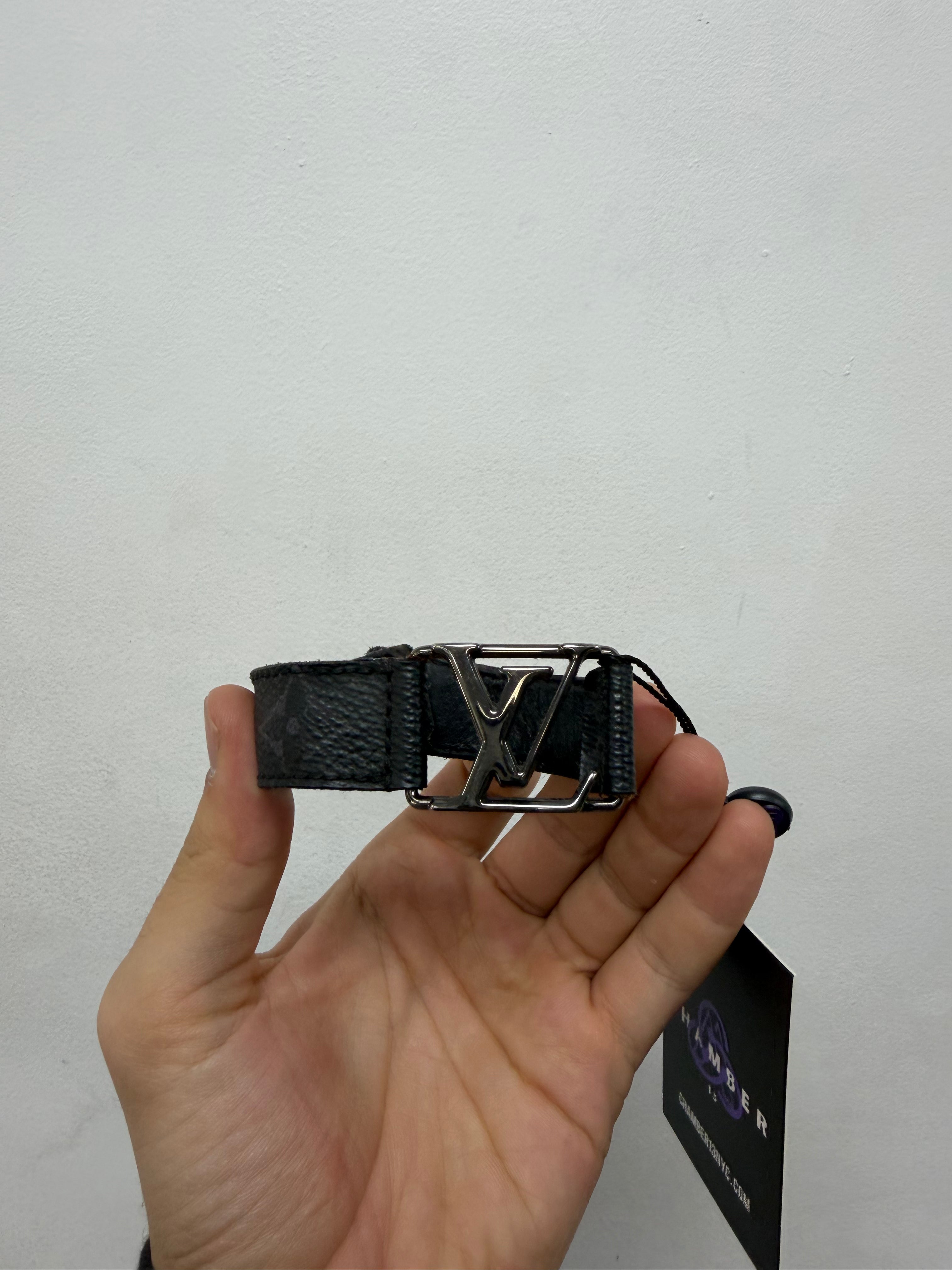 Louis Vuitton Black Monogram Logo Bracelet