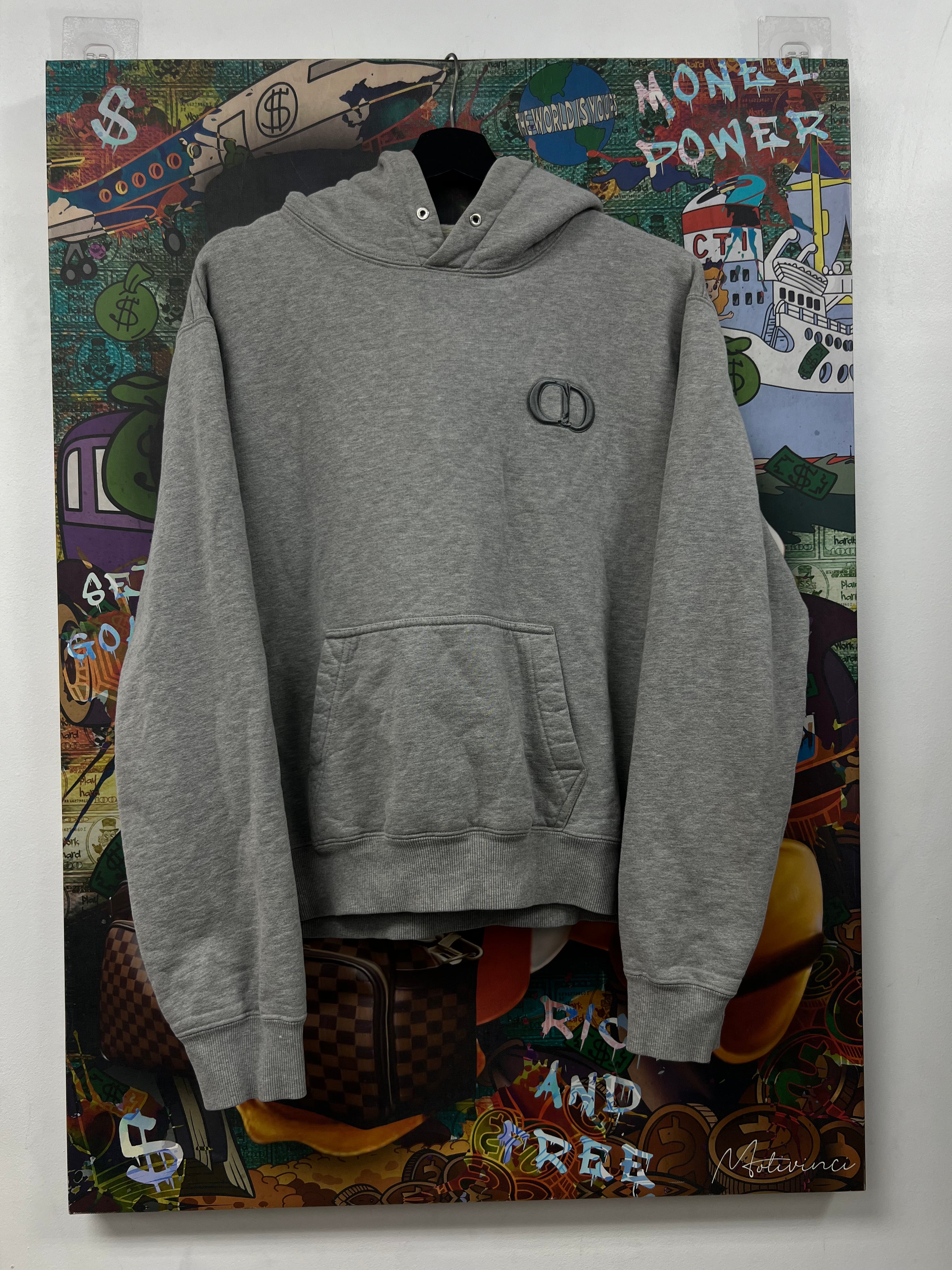 Dior Grey CD Logo (Missing Strings) Hoodie