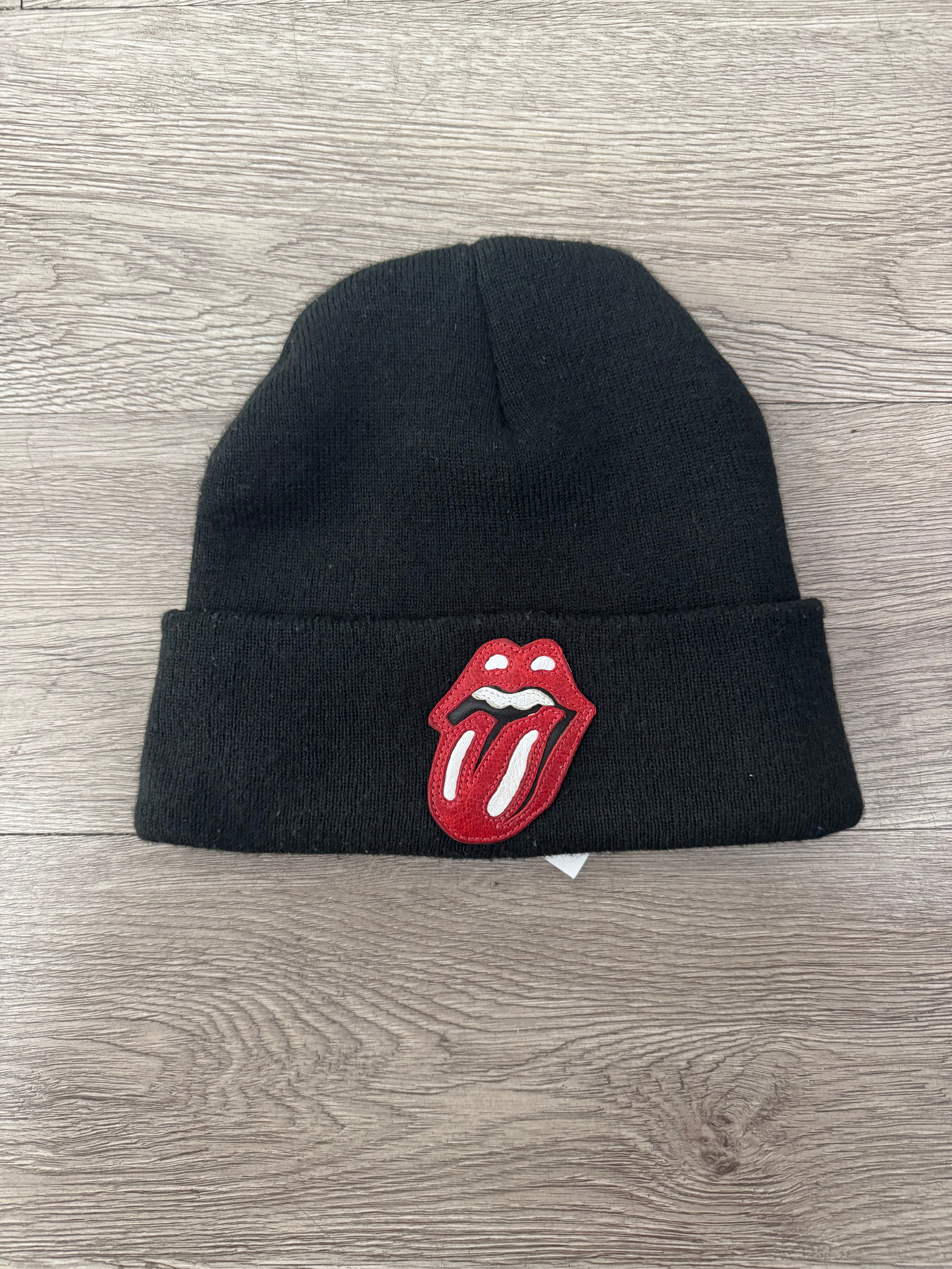 Chrome Hearts Black Rolling Stones Patch Beanie