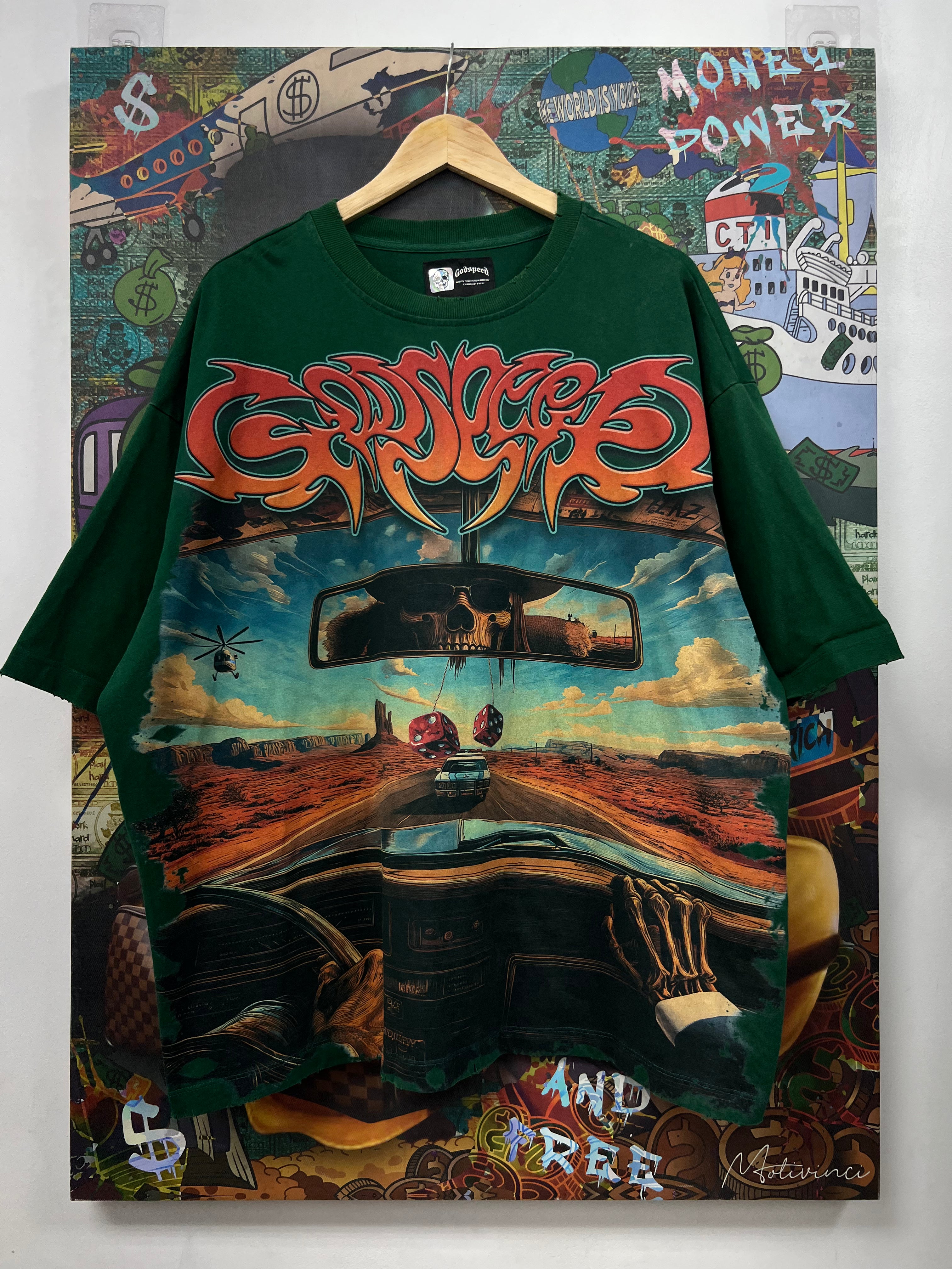 Godspeed Green On The Run Tee
