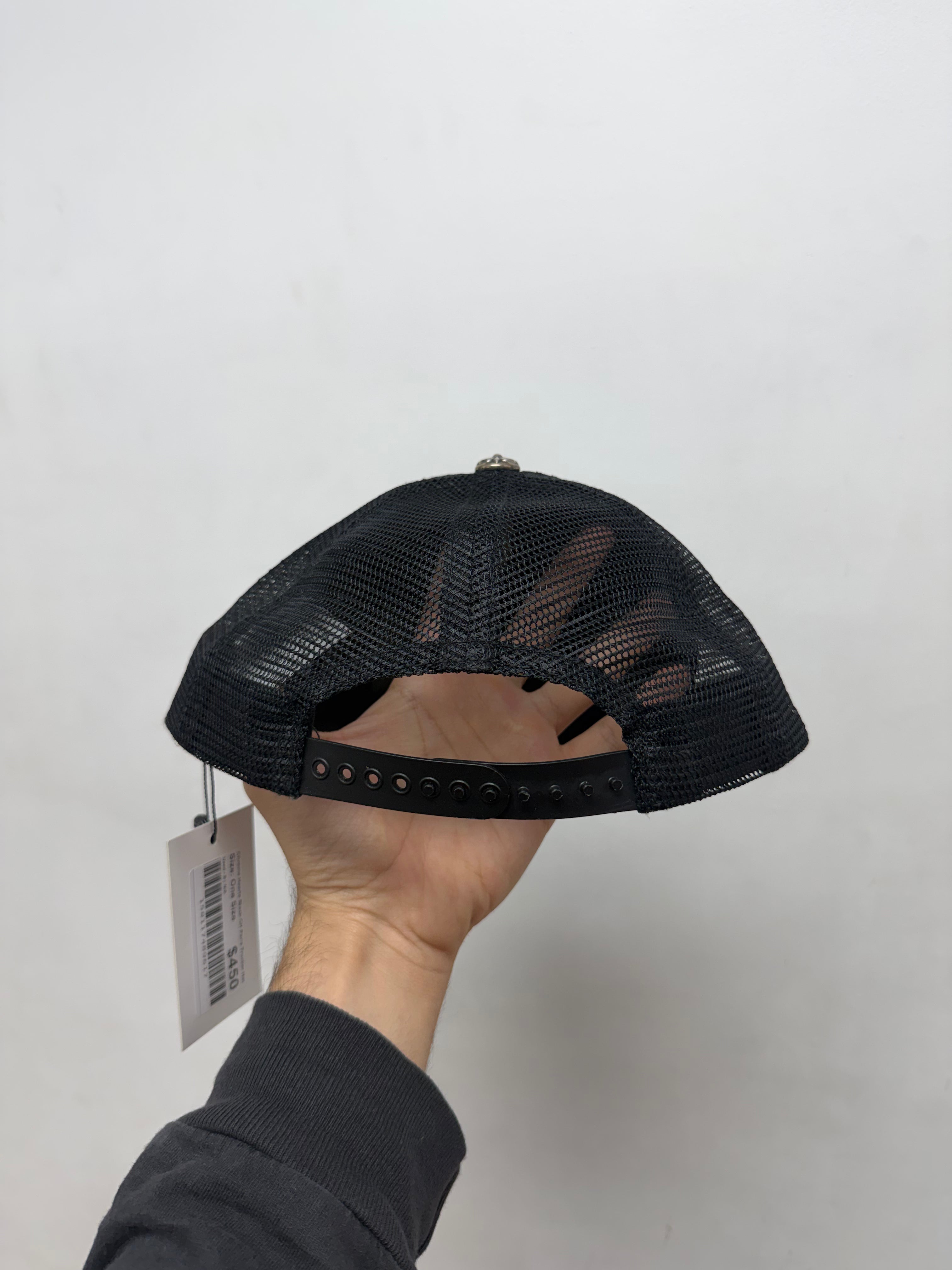 Chrome Hearts Black CH Paris Trucker Hat