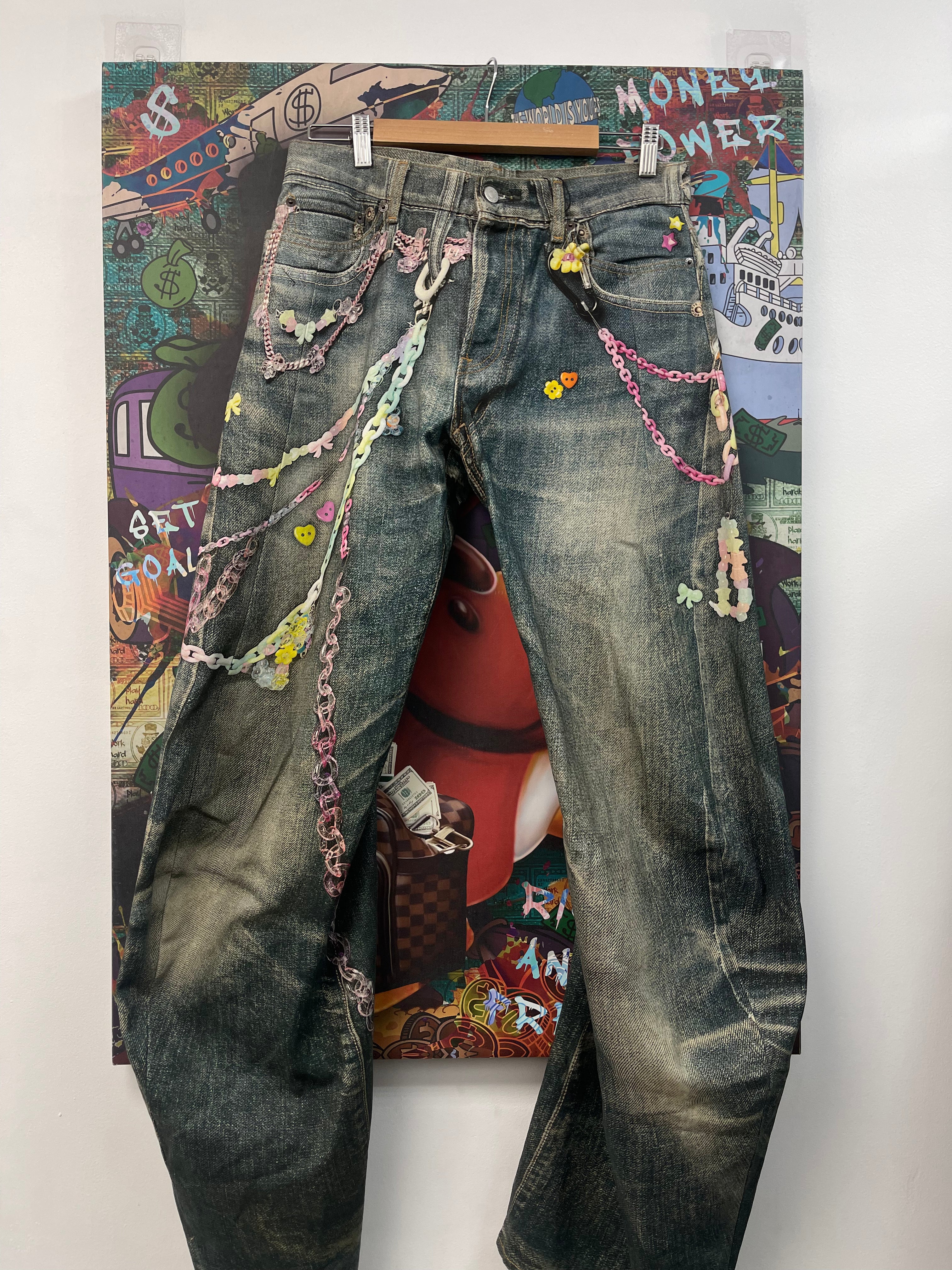 Acne Studios 1981 Kawaii Key Chain Illusion Denim (46) Jeans