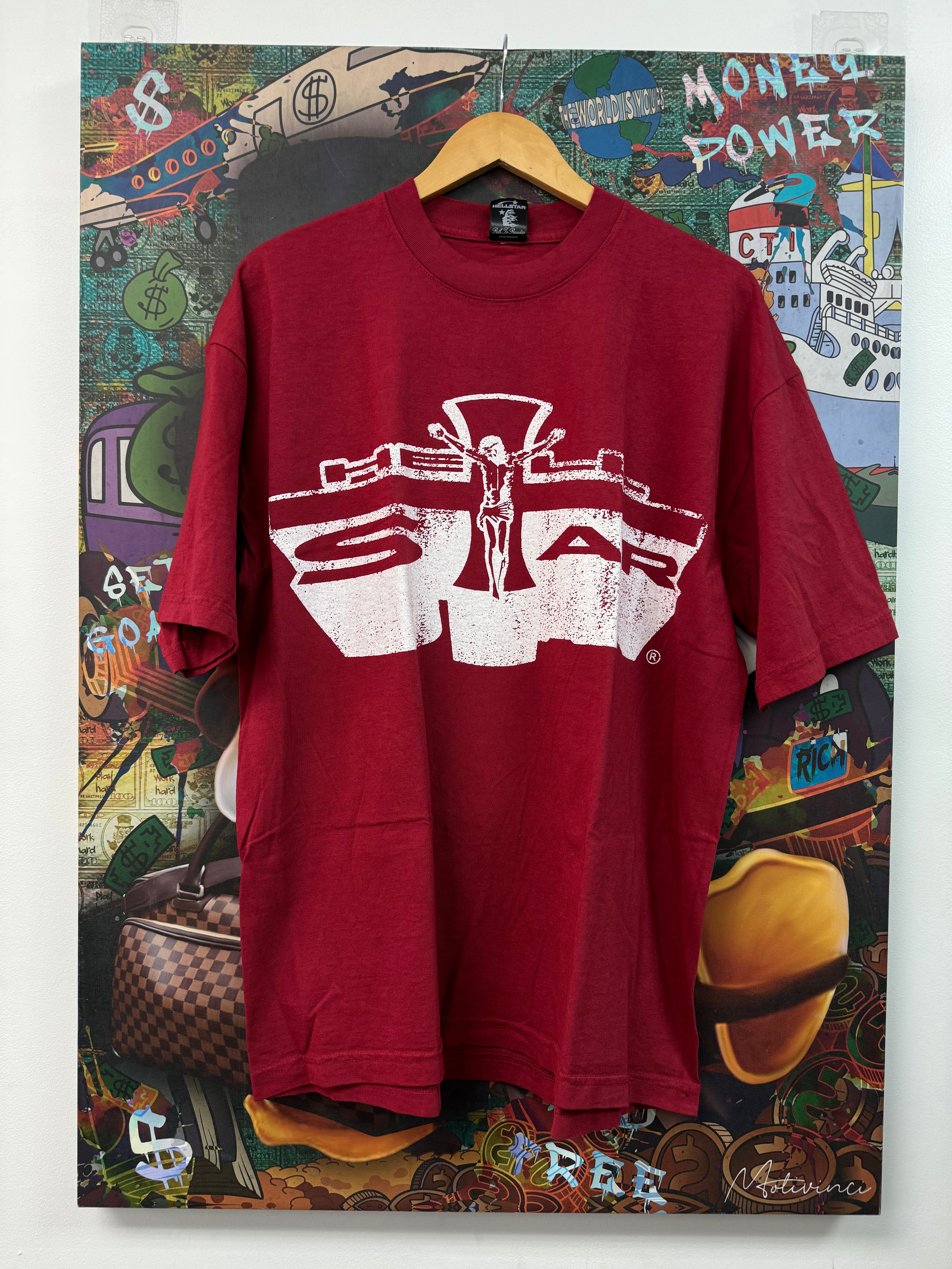 Hellstar Jesus Tee Red Medium New
