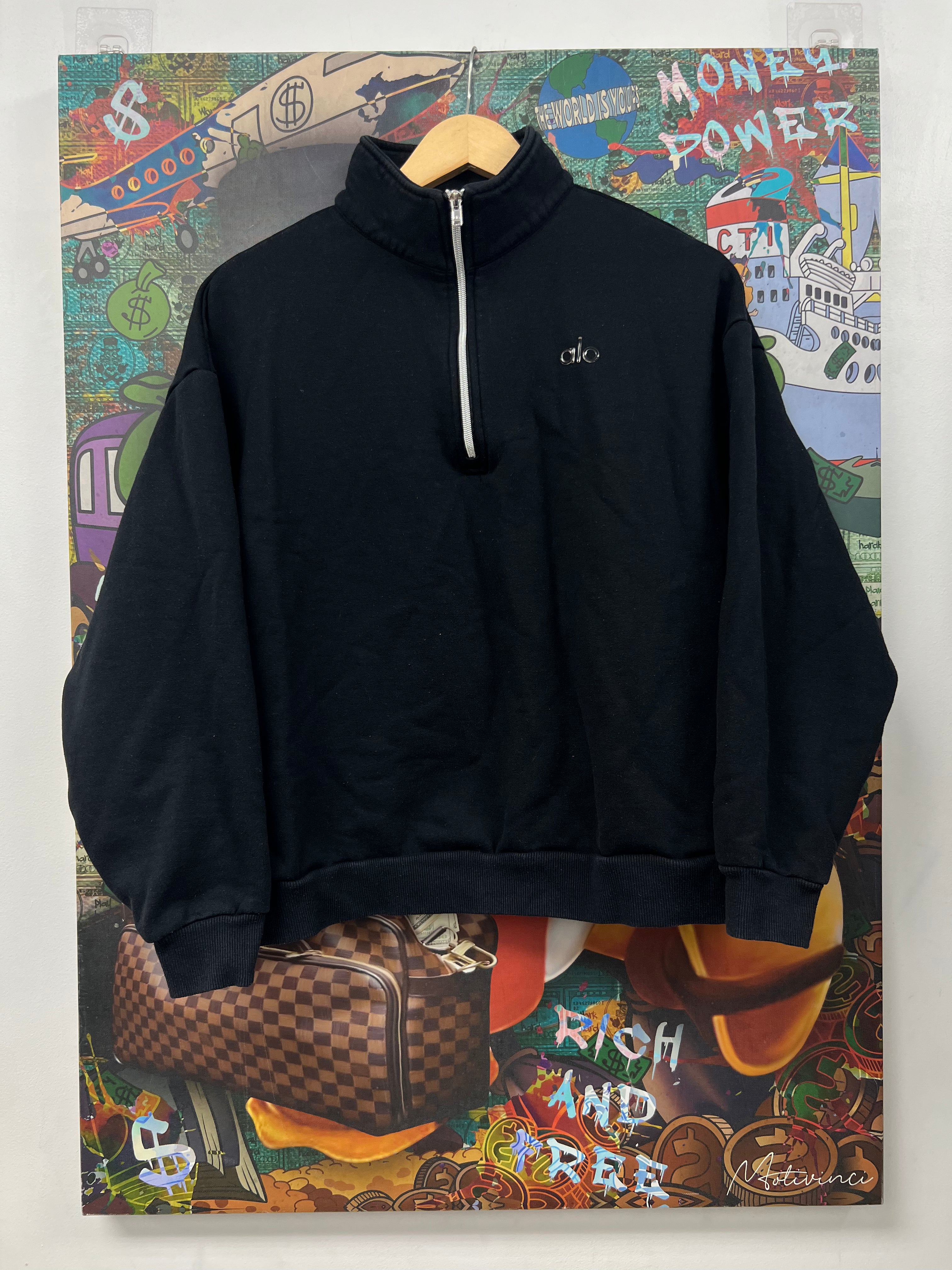 Alo Black Accolade Quarter Zip