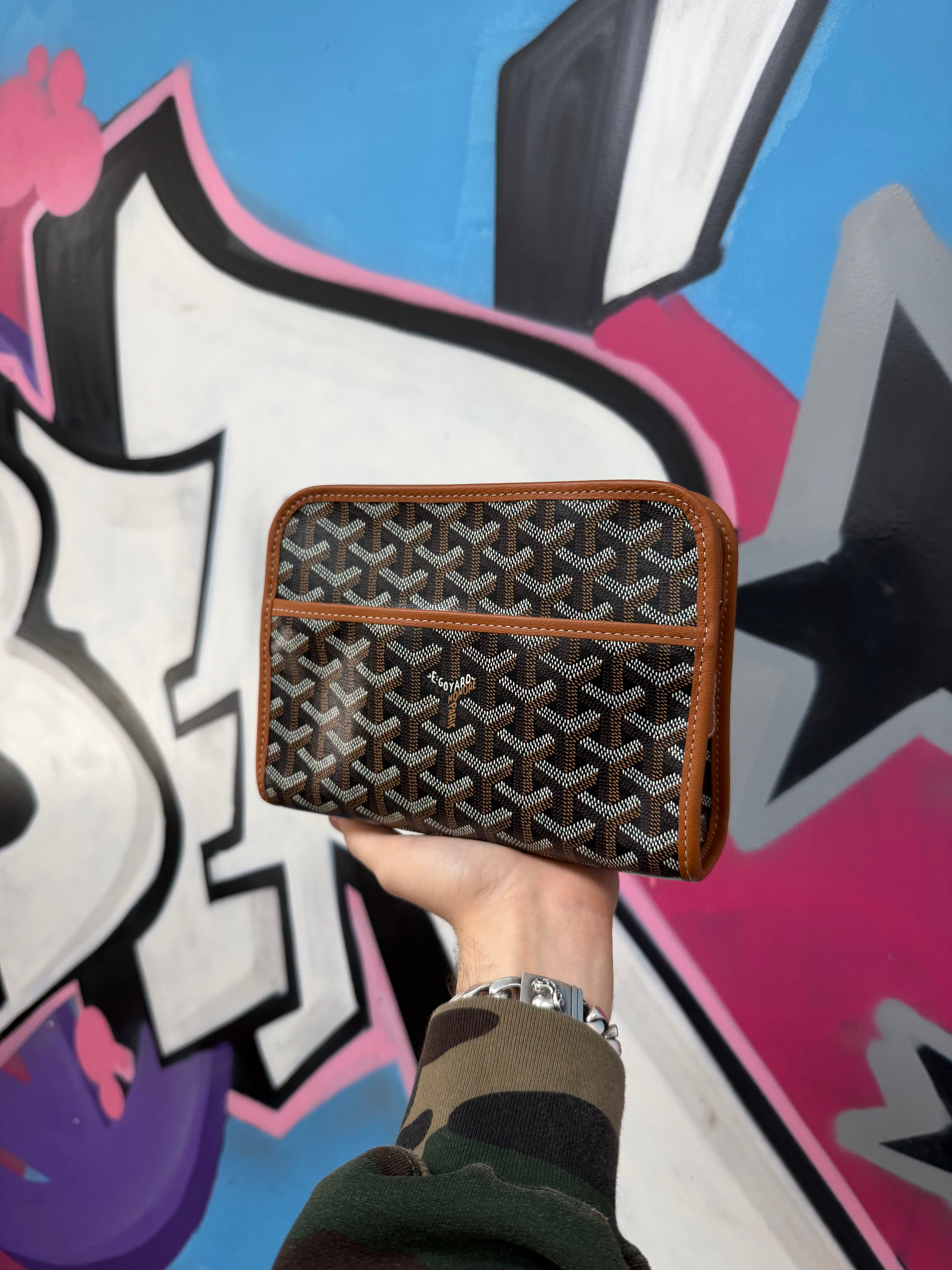 Goyard Jouvence Toitery Pouch Brown Bag