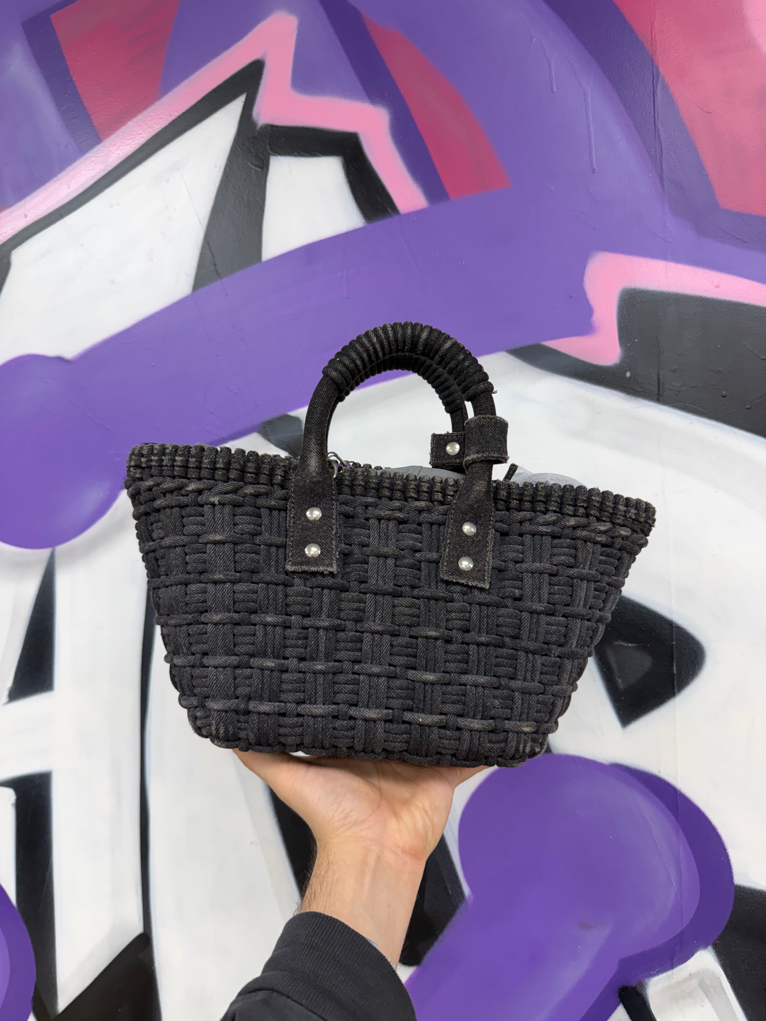 Balenciaga Woven Top Handle Tote Bag