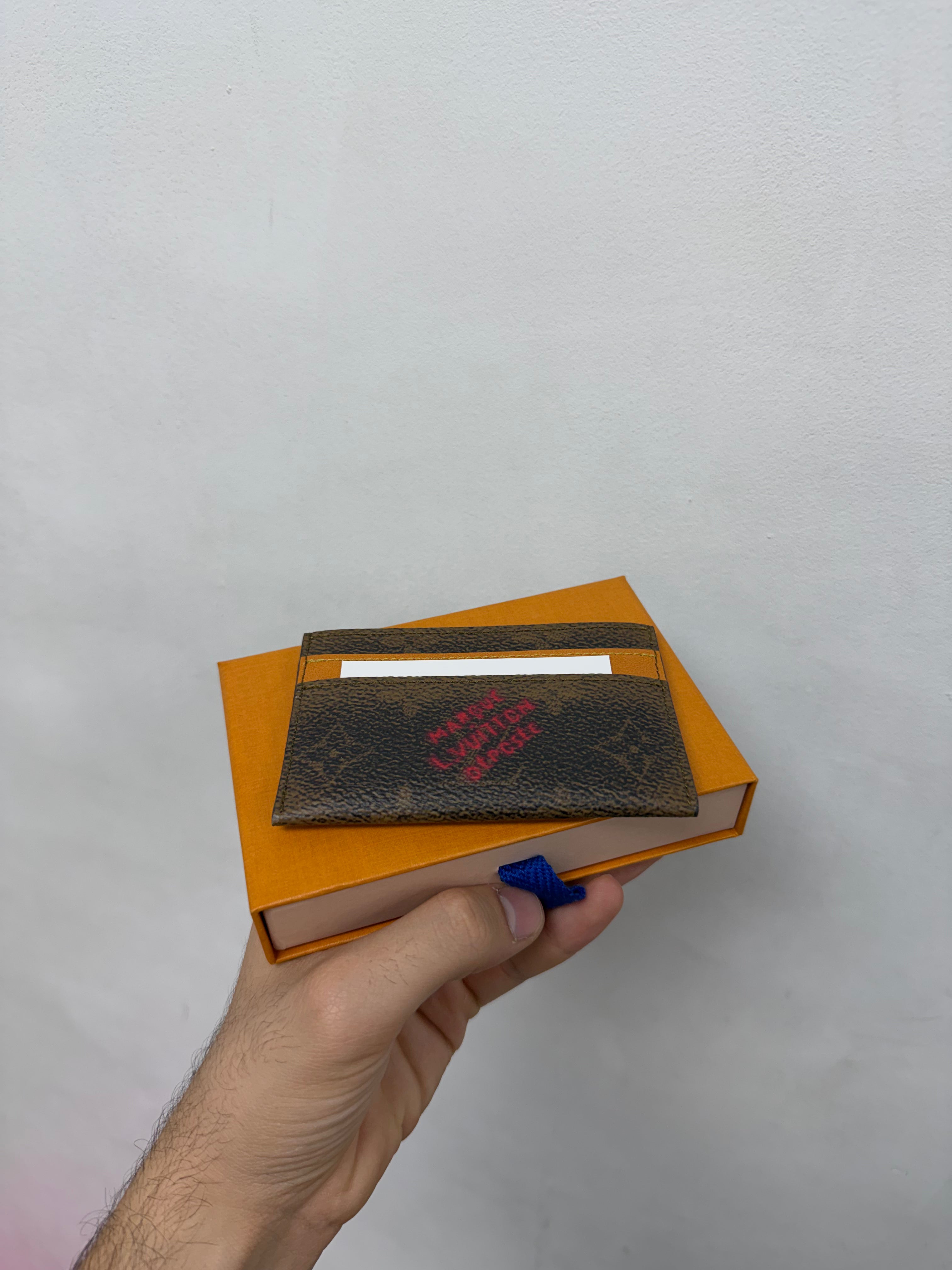 Louis Vuitton Brown Dusty Monogram Double Card Holder Wallet