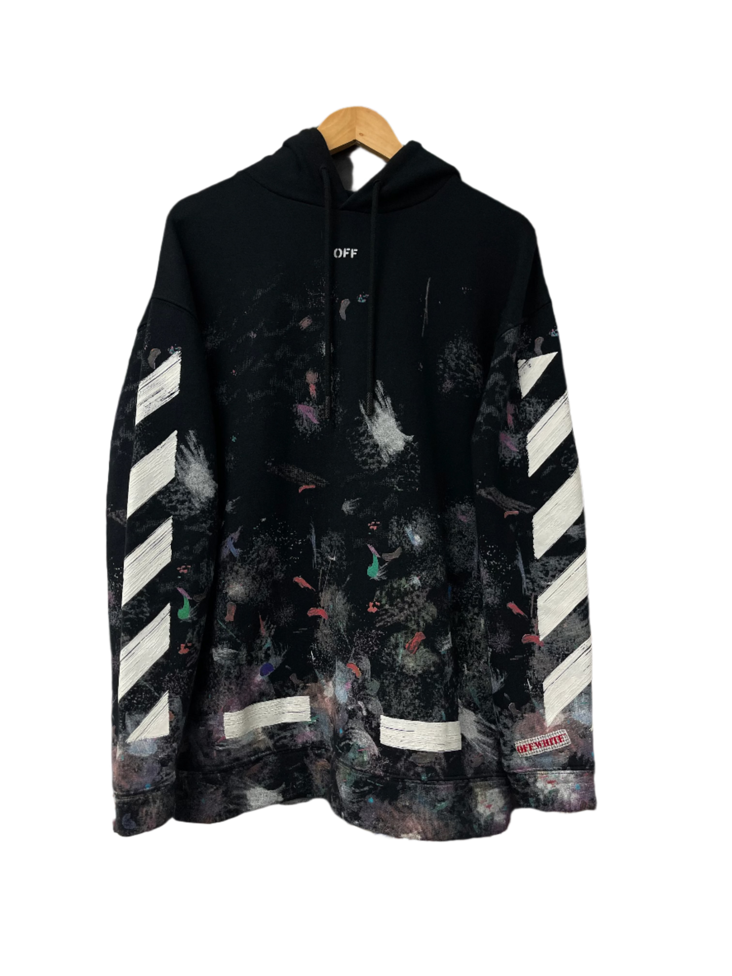 Off White Black Splatter Hoodie
