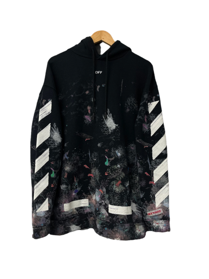 Off White Black Splatter Hoodie