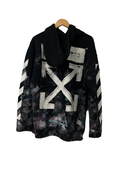 Off White Black Splatter Hoodie