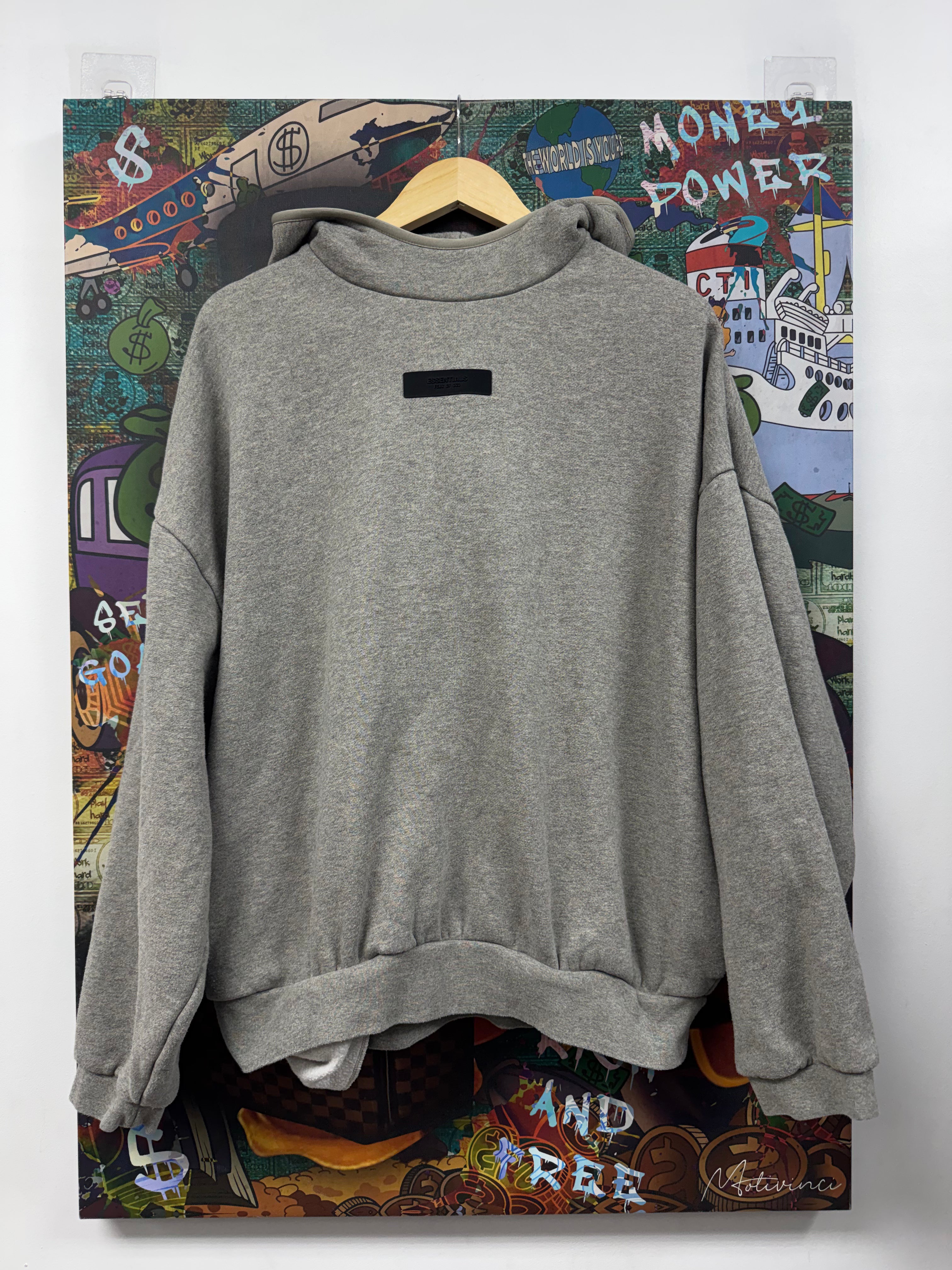 Essentials Dark Oatmeal Hoodie