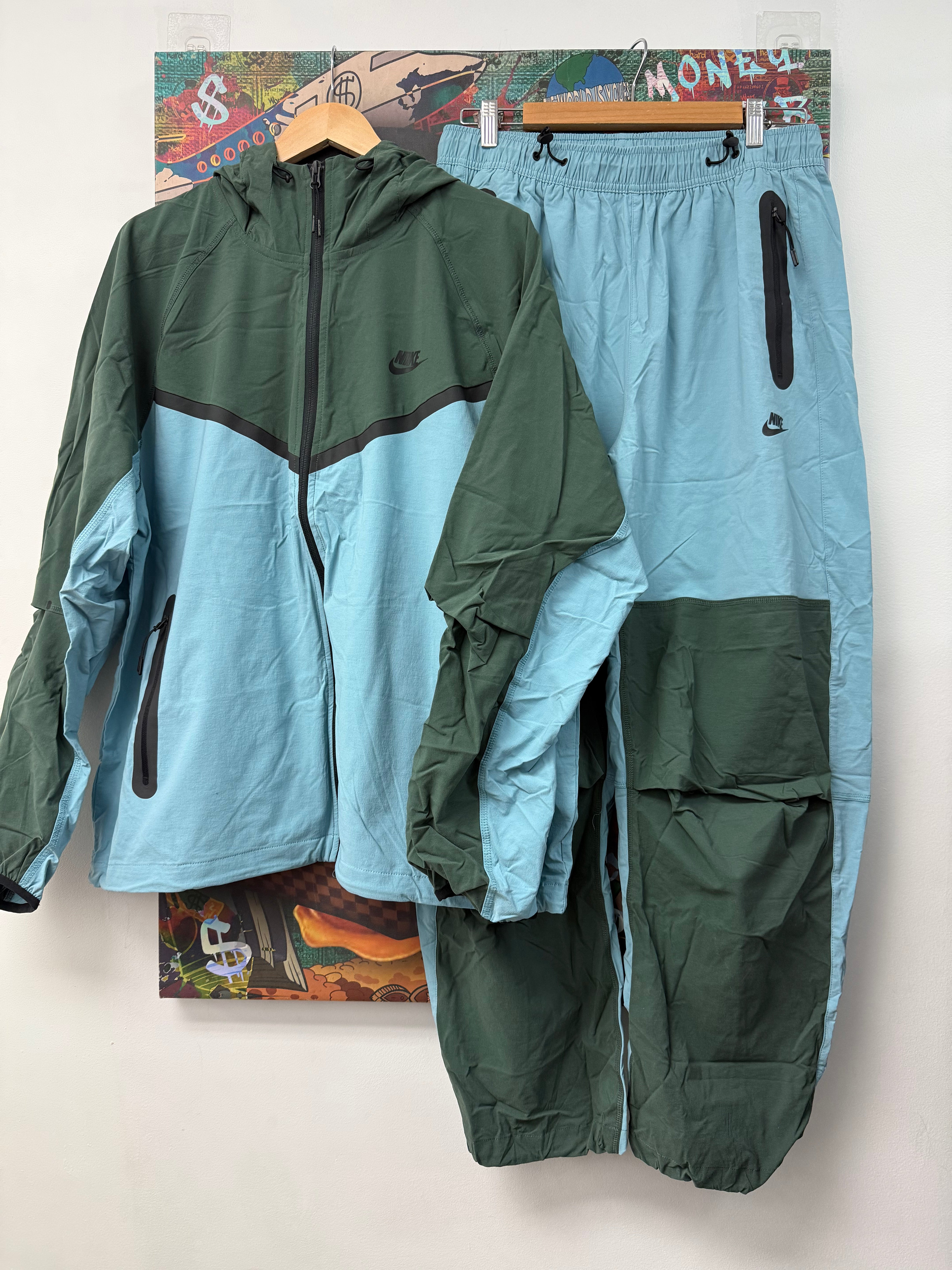 Nike Teal Blue Nylon Track Suit