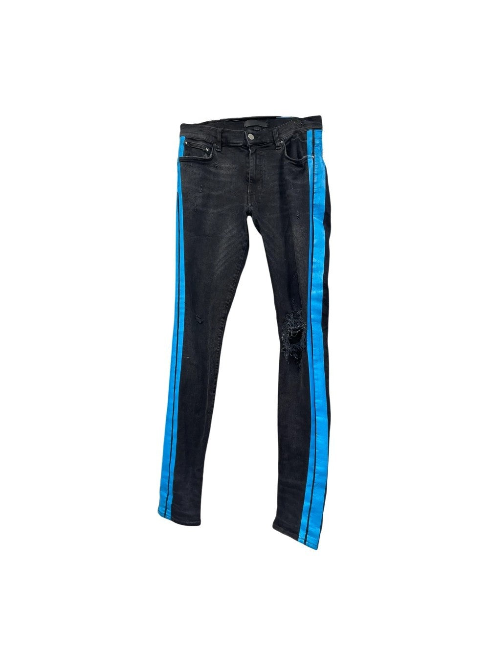 Amiri Stripe Black Wash & Blue Jeans
