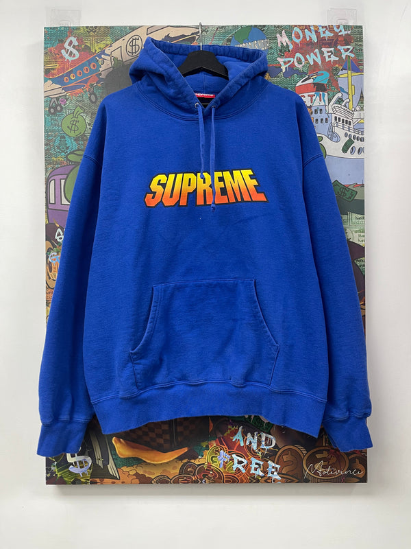 Supreme Blue Orange Logo Hoodie