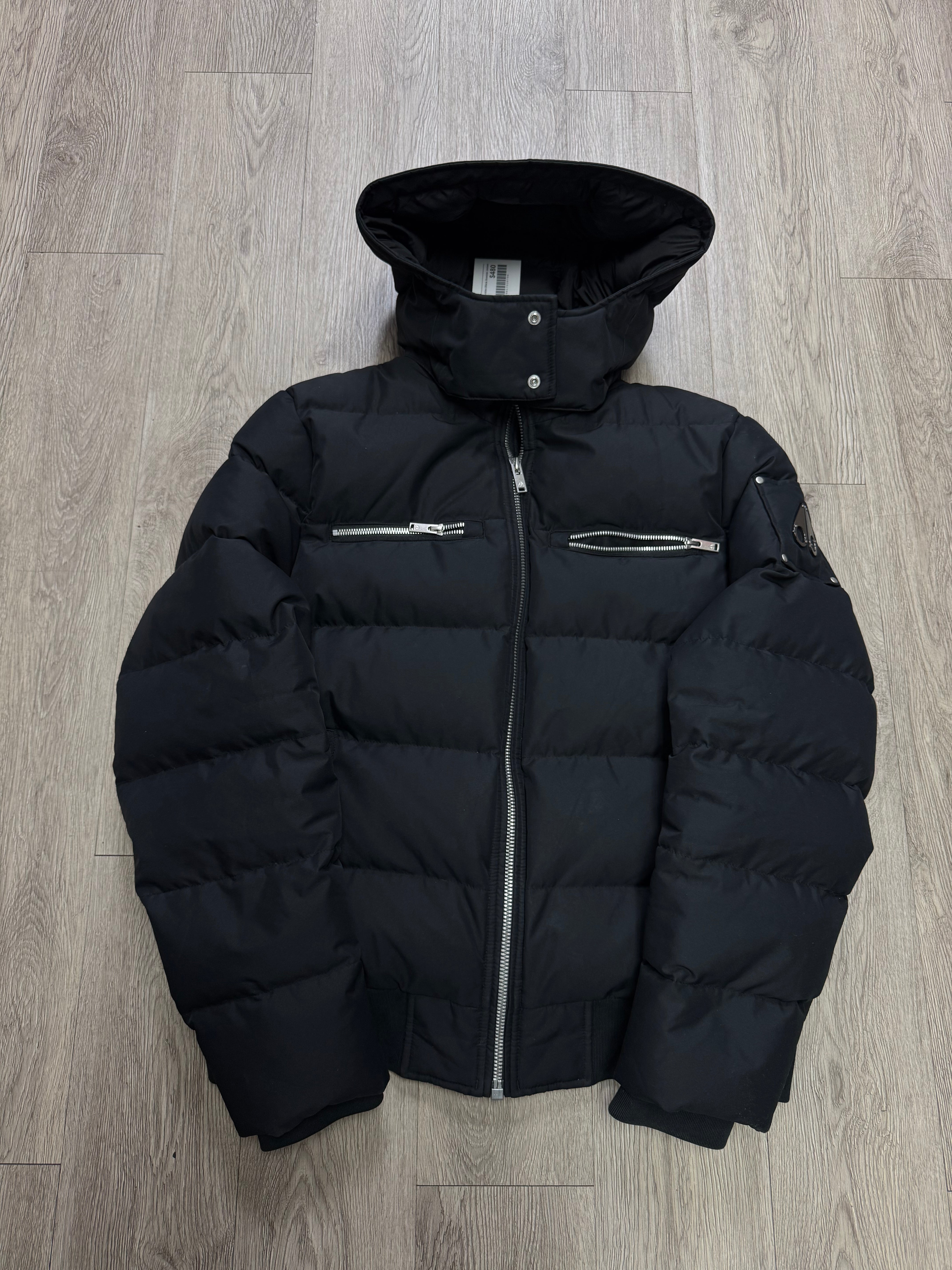 Moose Knuckles Black Bomber Jacket