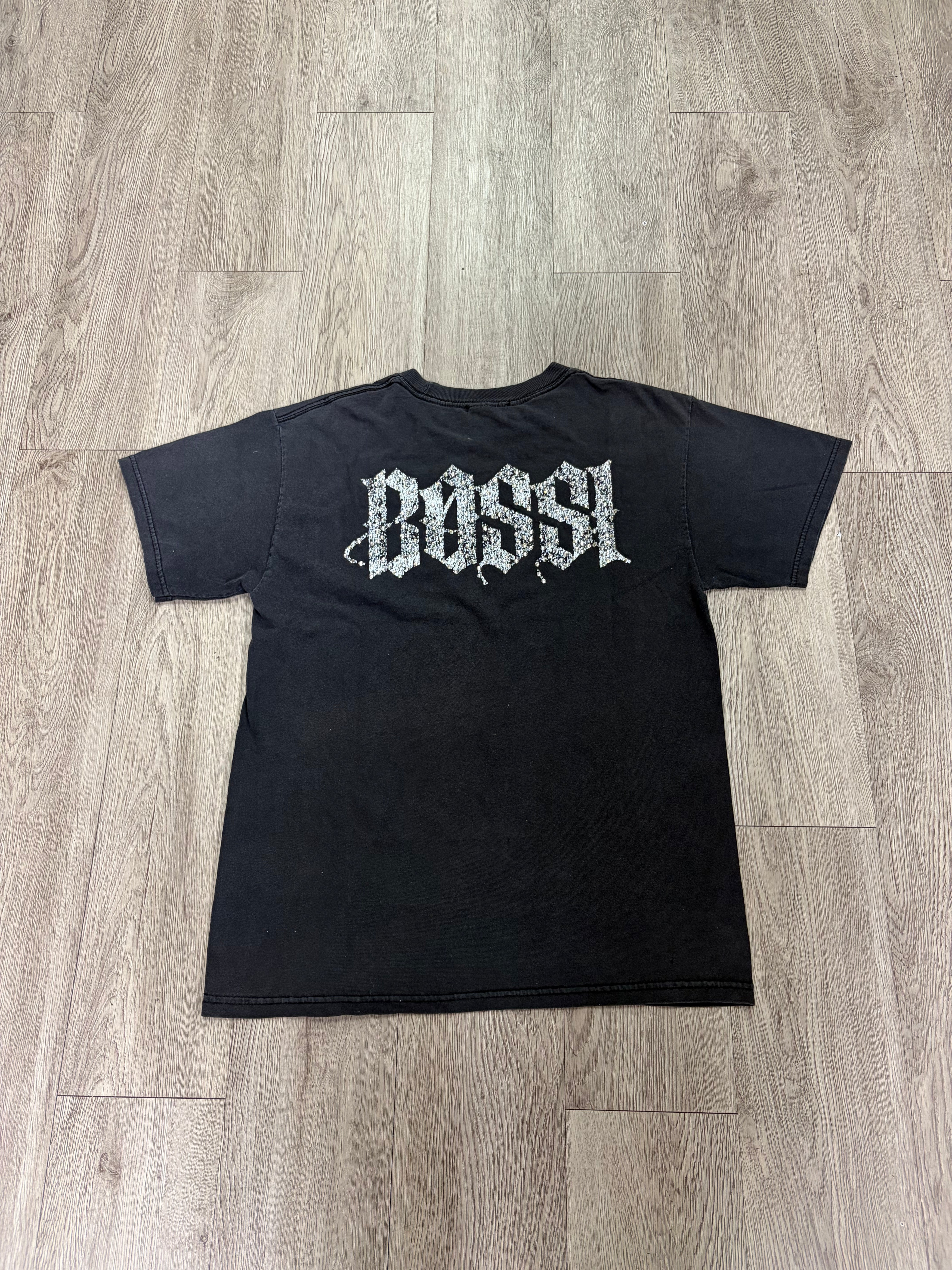 Bossi Exile Flames Skull Rhinestone Tee