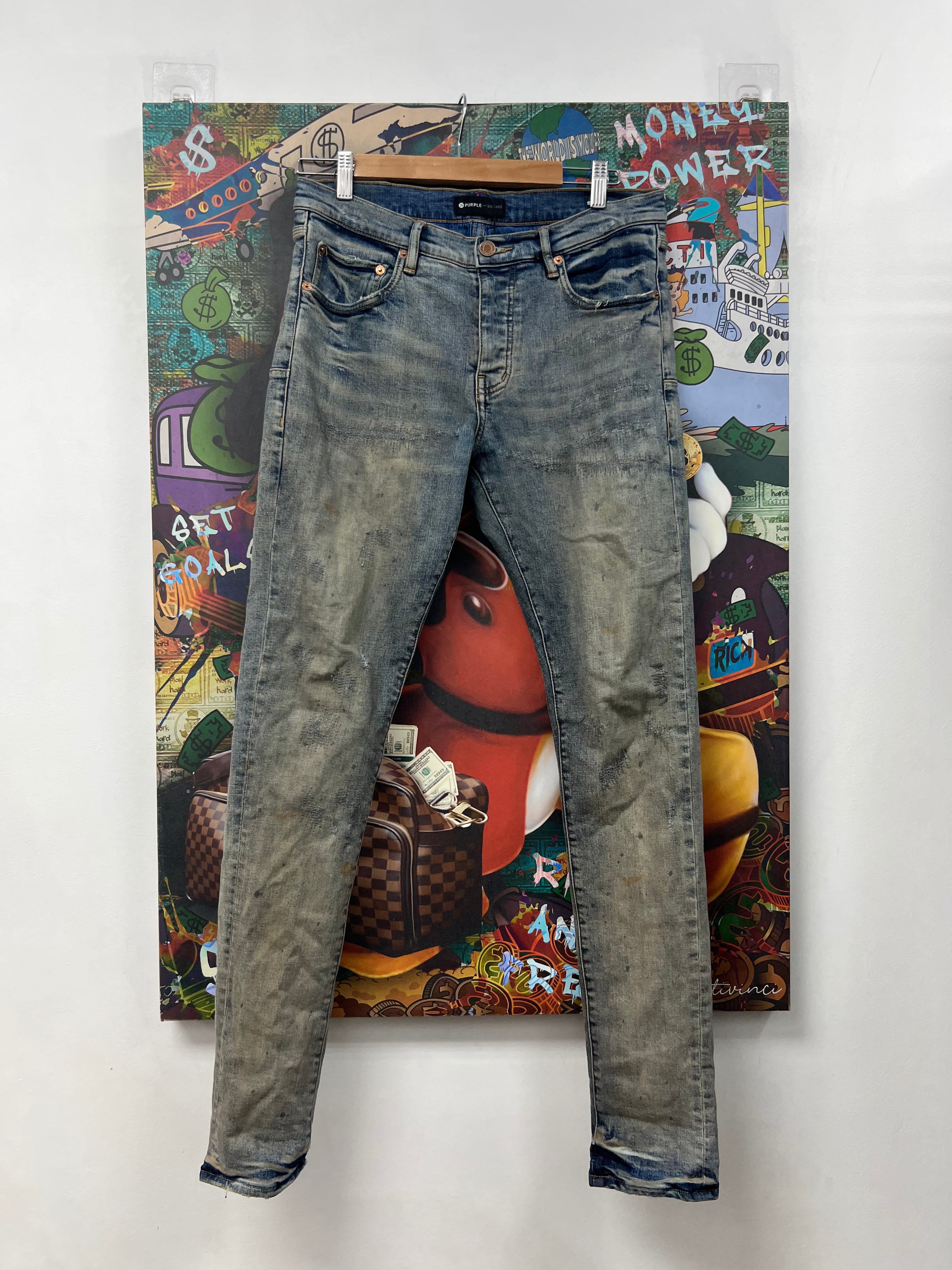Purple Brand Vintage Wash Distressed Jeans