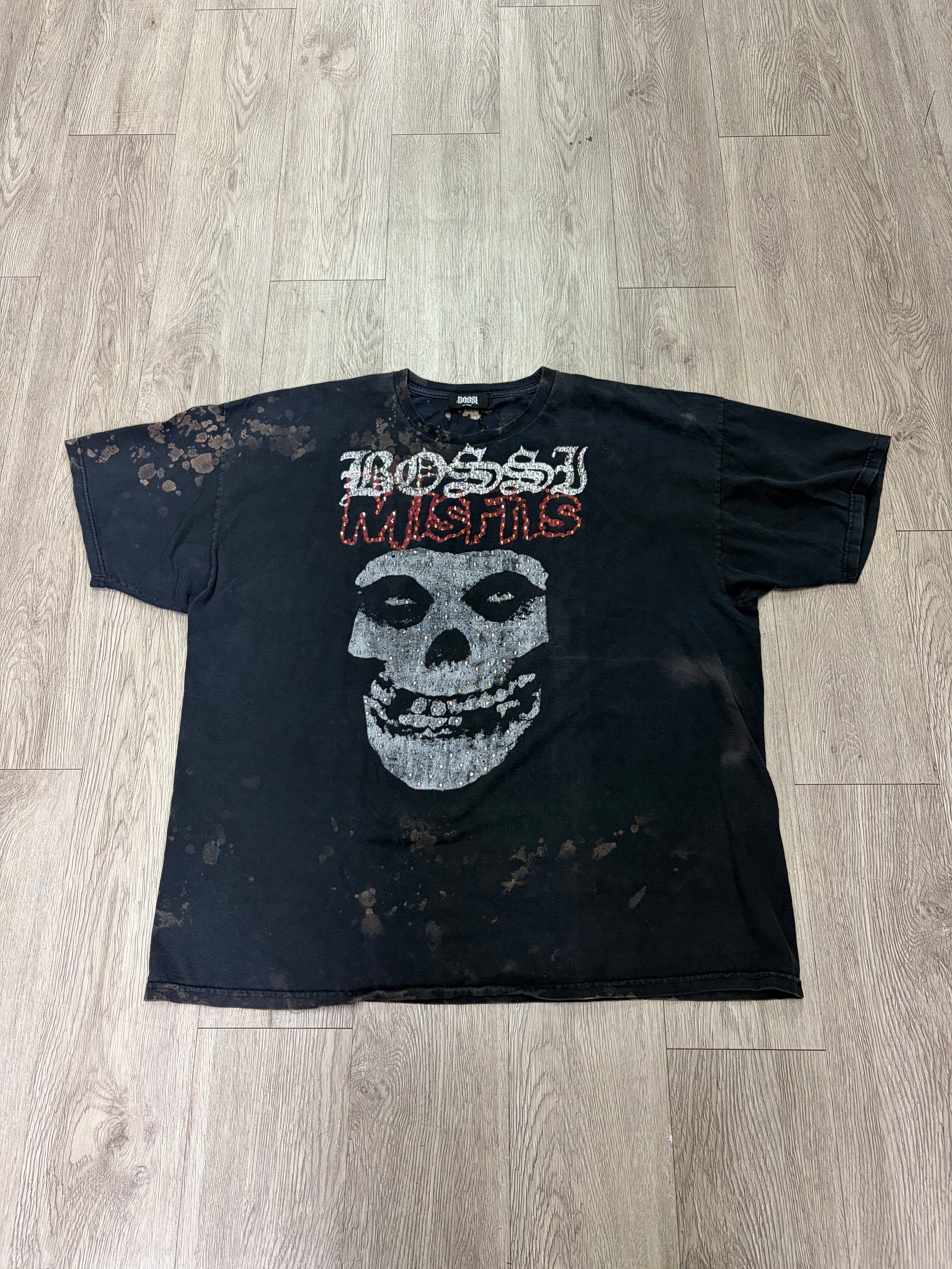 Bossi Misfits Distressed Rhinestone Tee