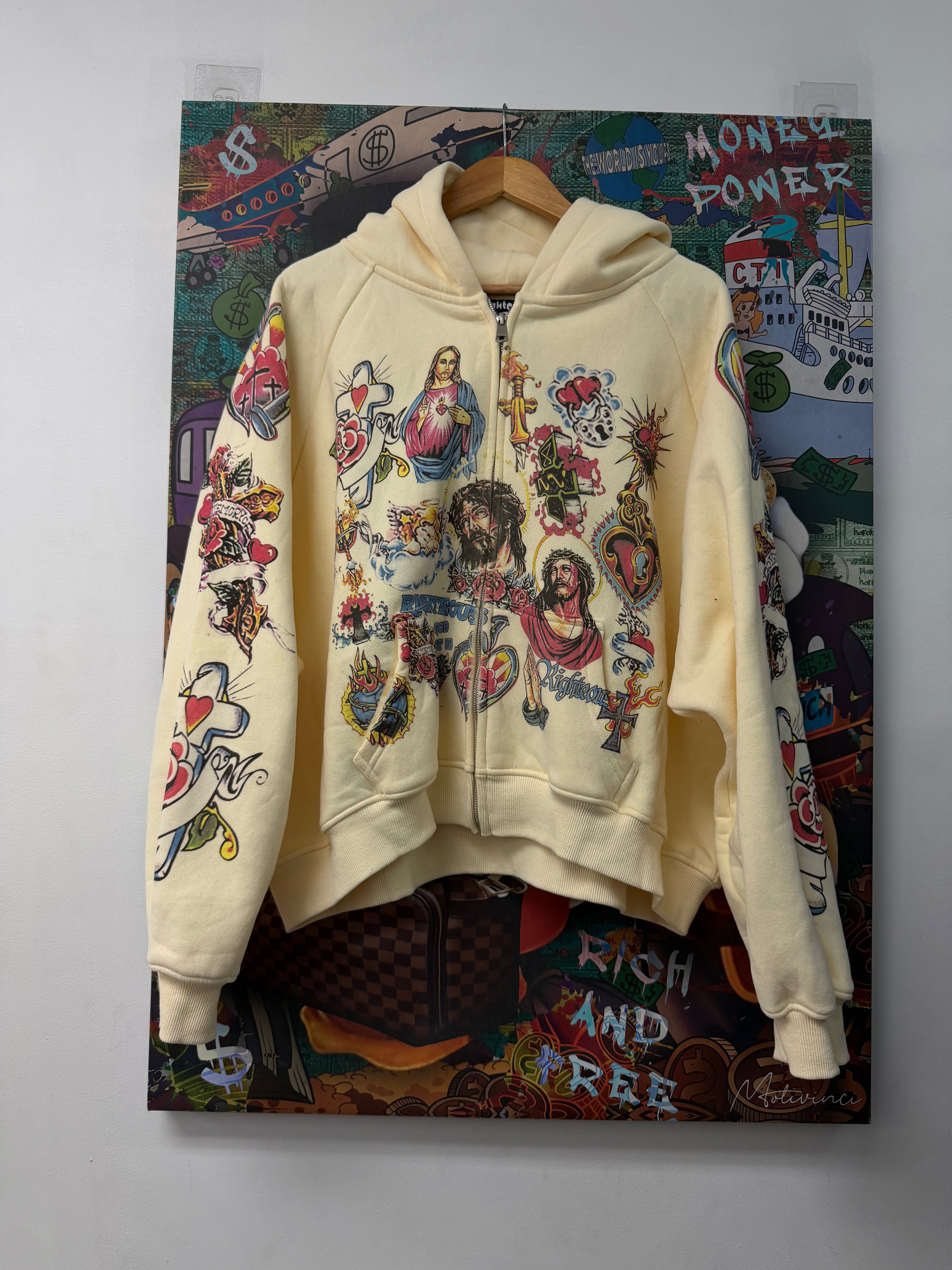 Righteous Cream Risen King Zip Up