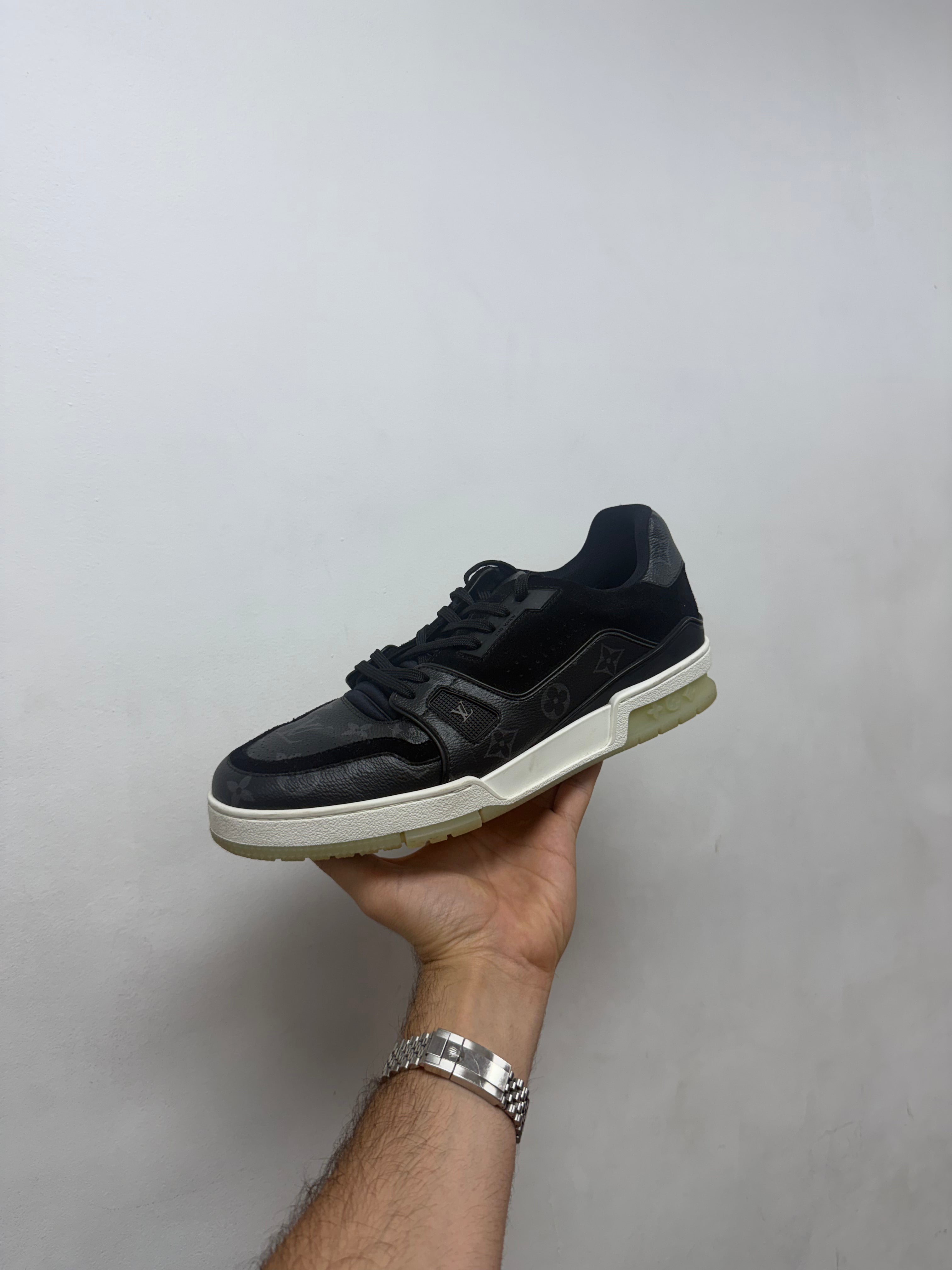Louis Vuitton Black Monogram Trainer Sneakers