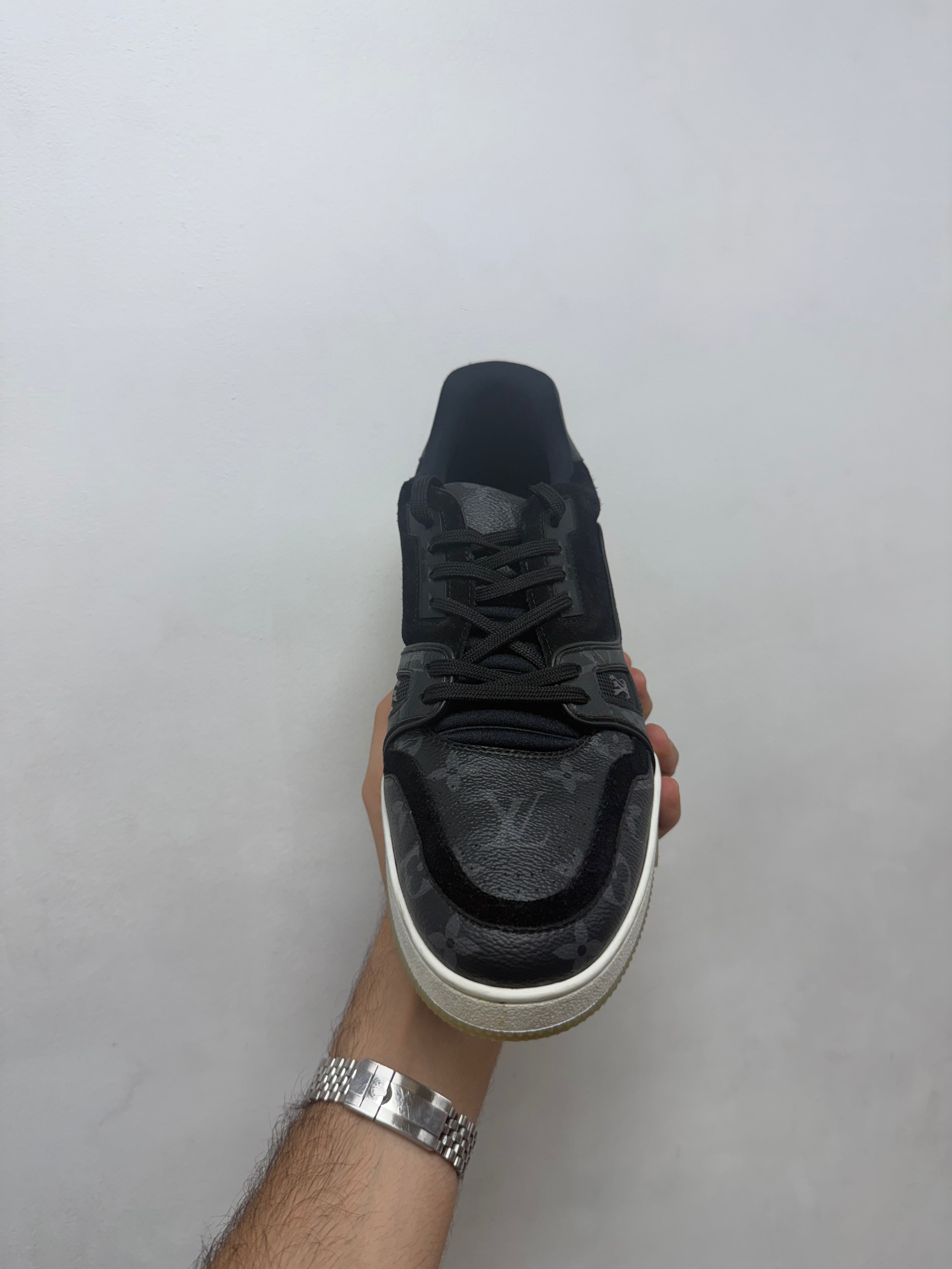 Louis Vuitton Black Monogram Trainer Sneakers