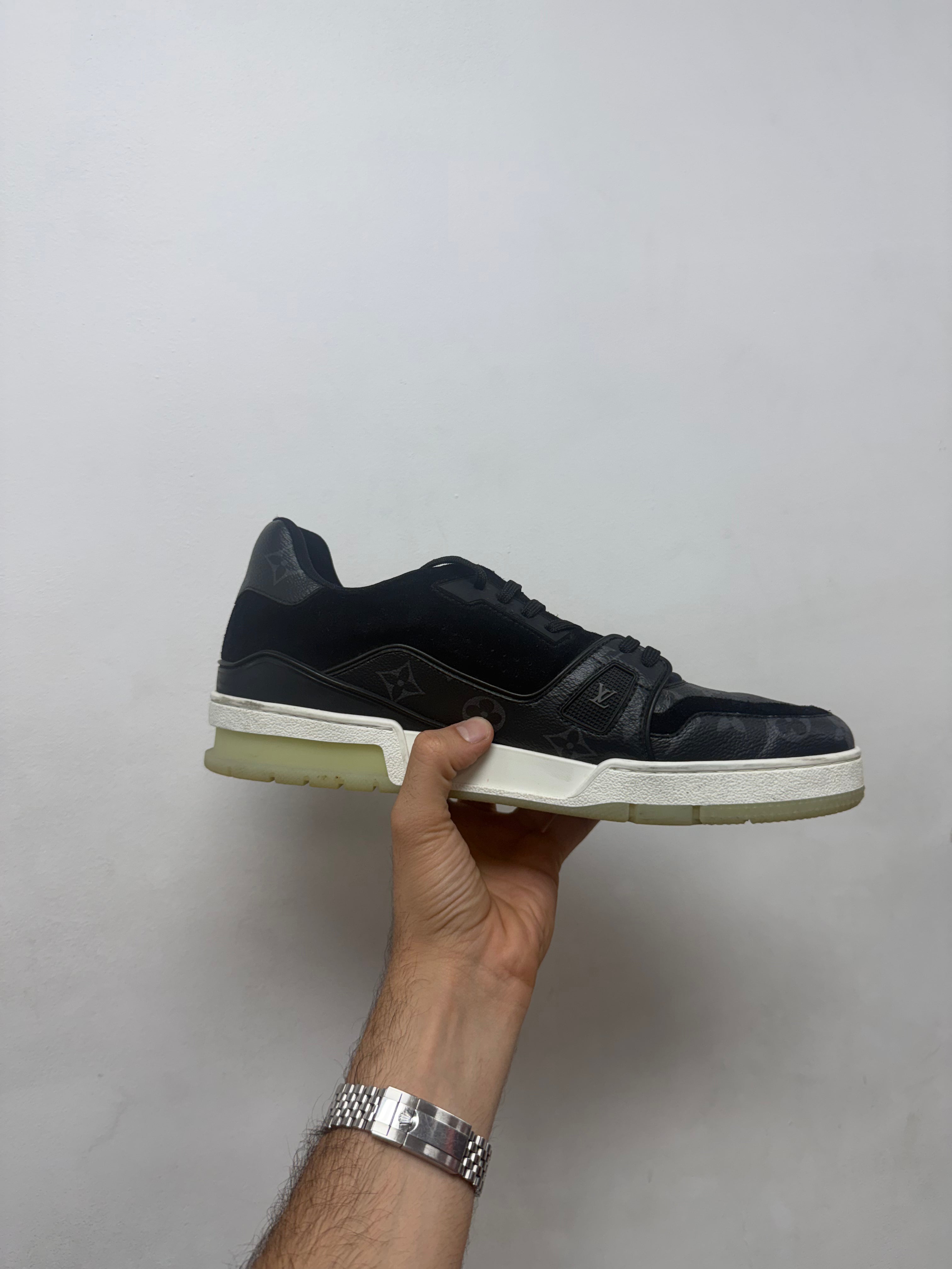 Louis Vuitton Black Monogram Trainer Sneakers