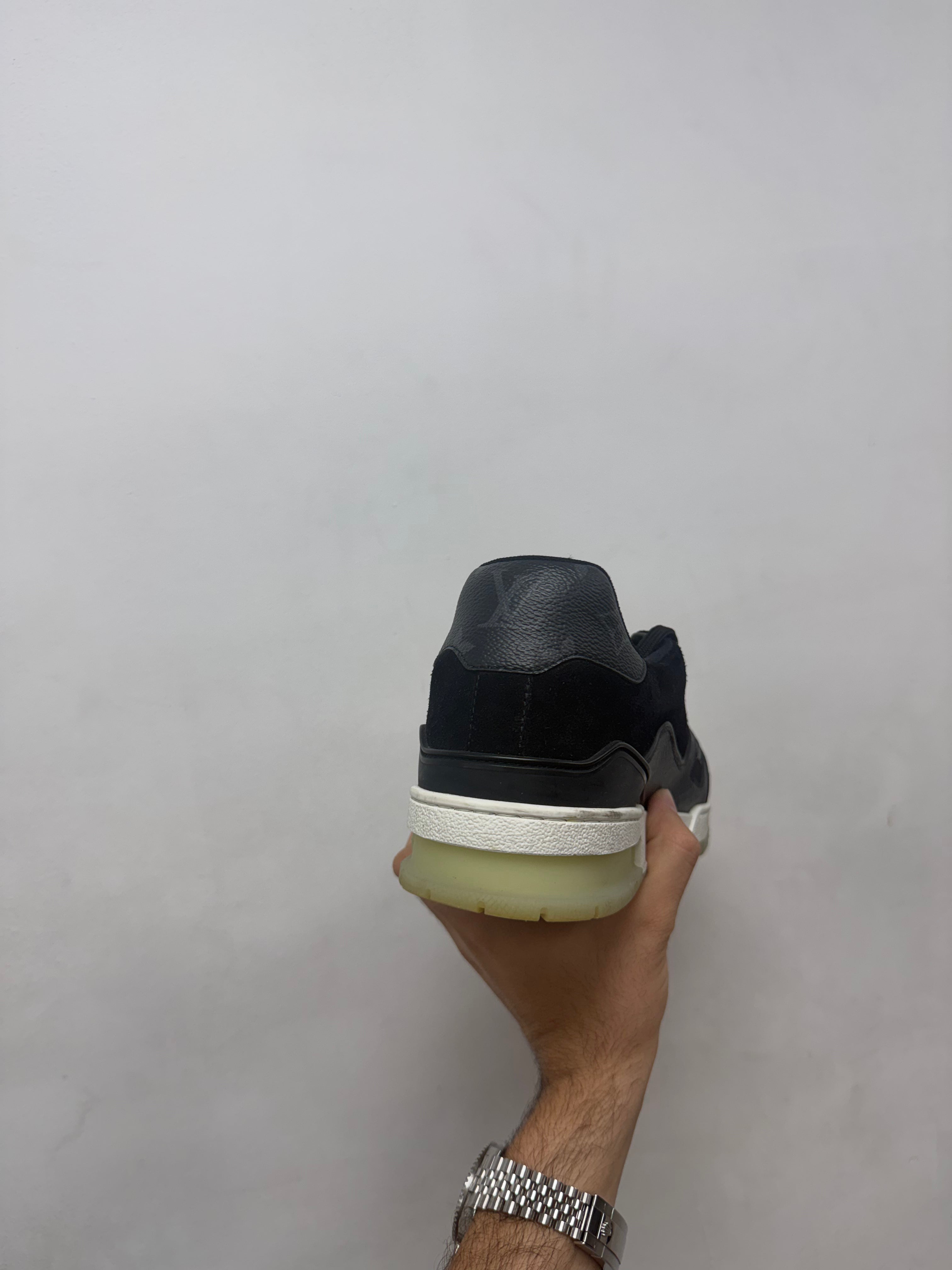 Louis Vuitton Black Monogram Trainer Sneakers
