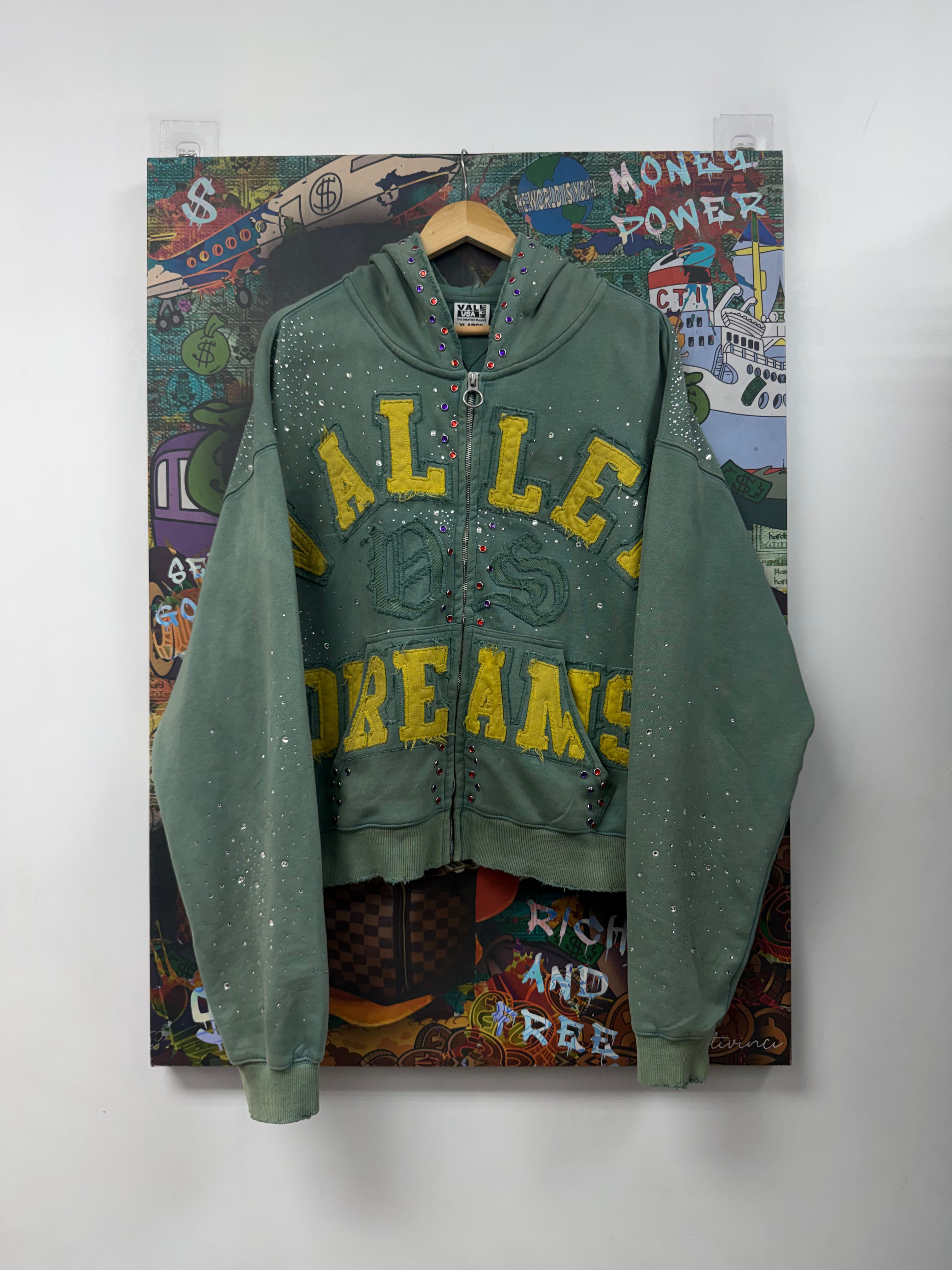 Vale Green & Yellow Classico Zip Up