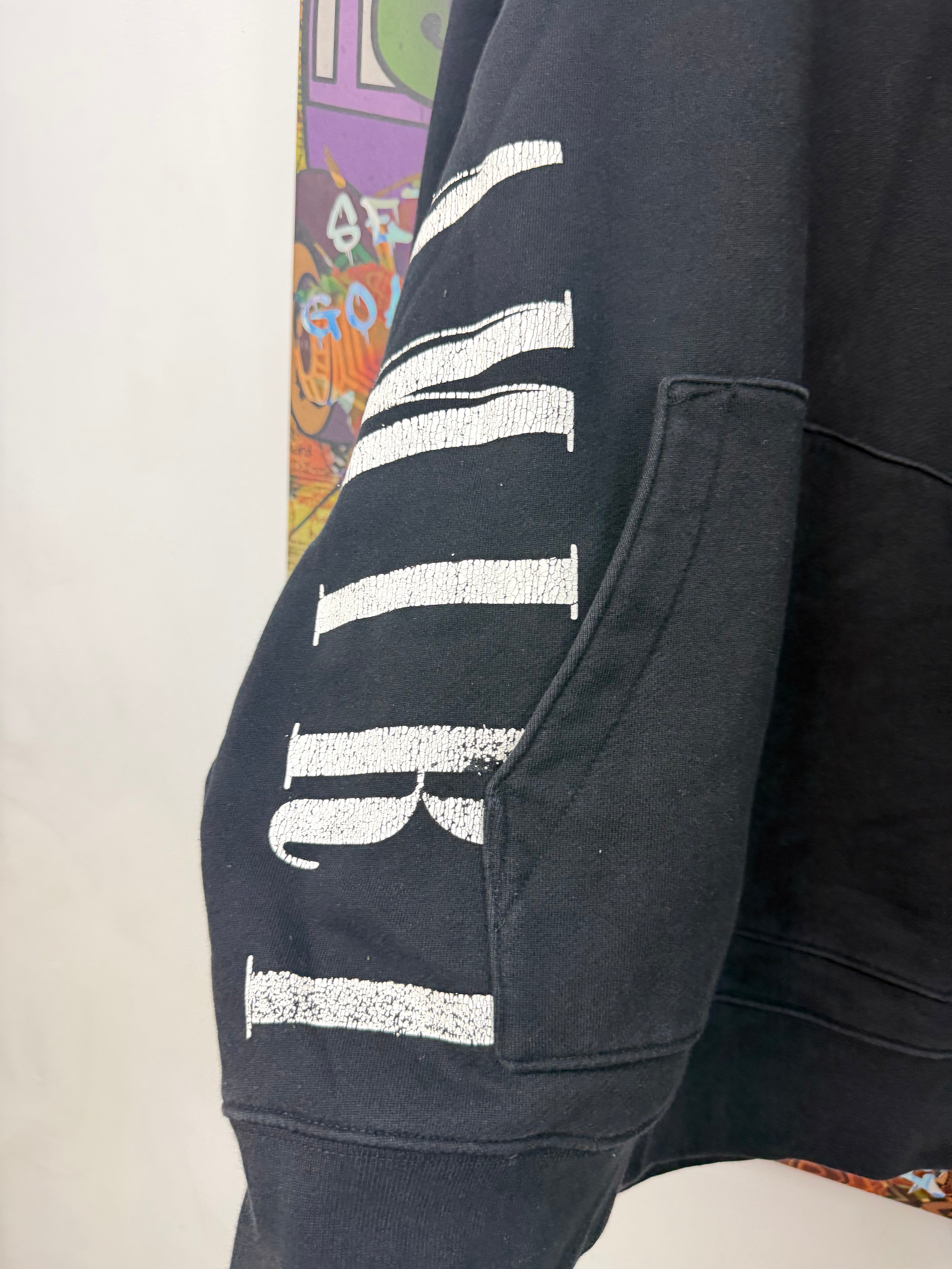 Amiri Black White 3 Star Side Logo Hoodie