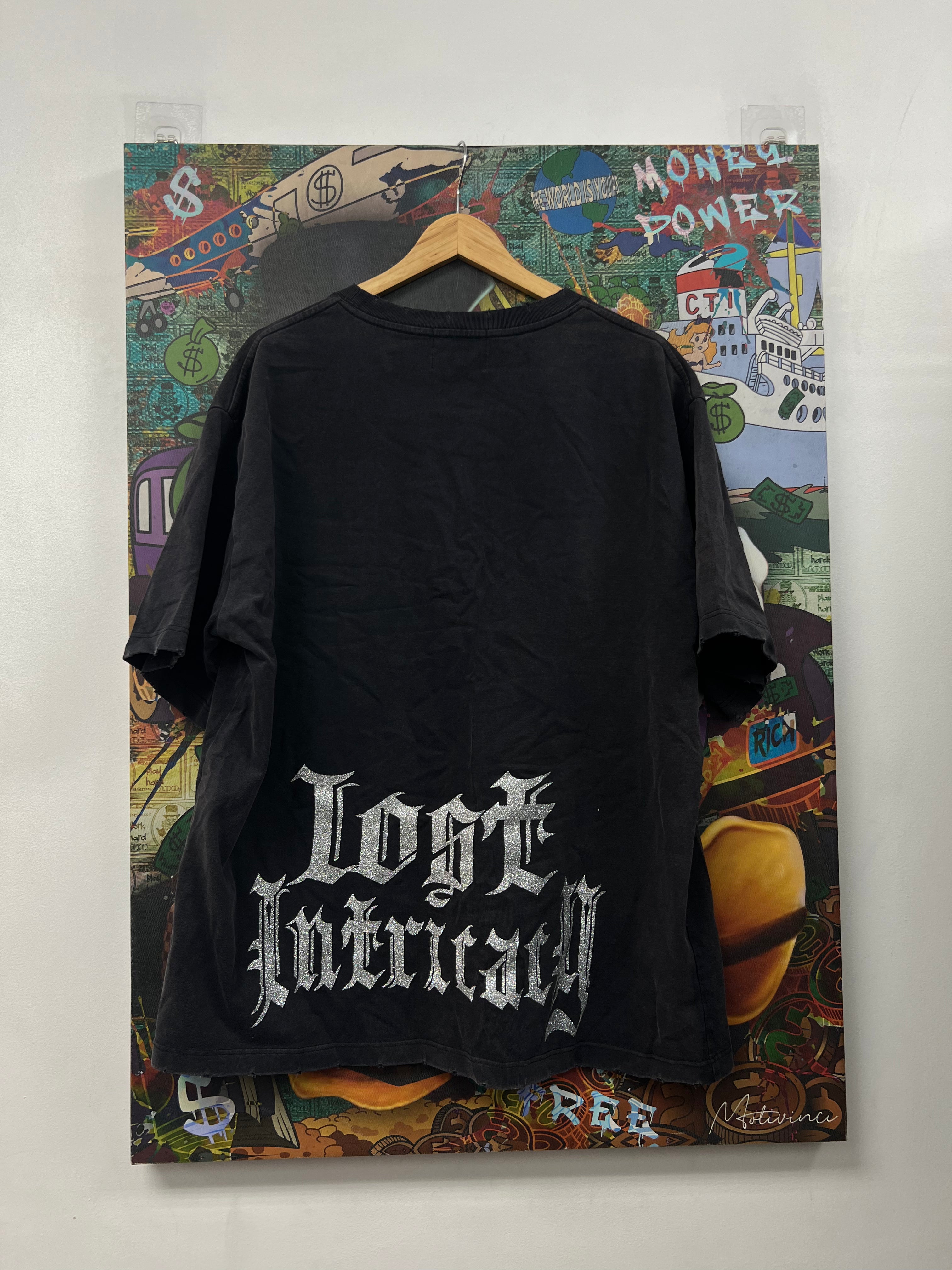Lost Intricacy Black Wash Rhinestone Tee