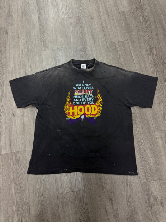 Saint Michael Hood Grey Yellow Red Purple Tee